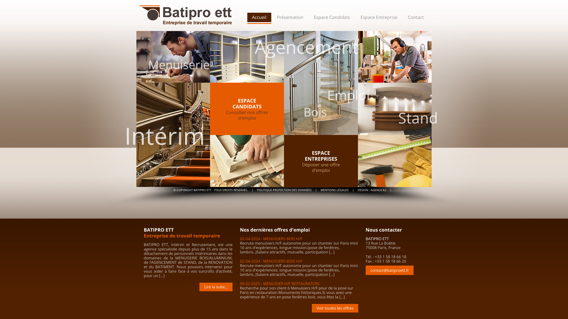 Aperçu du site