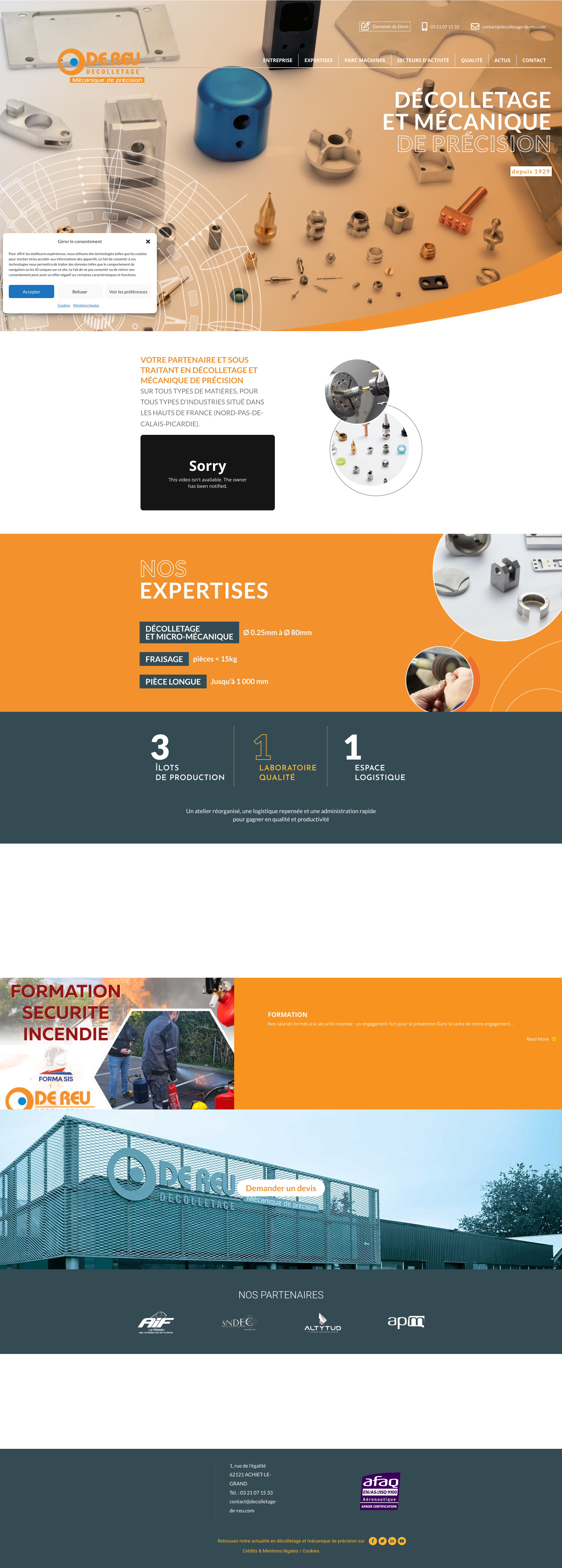 Aperçu du site