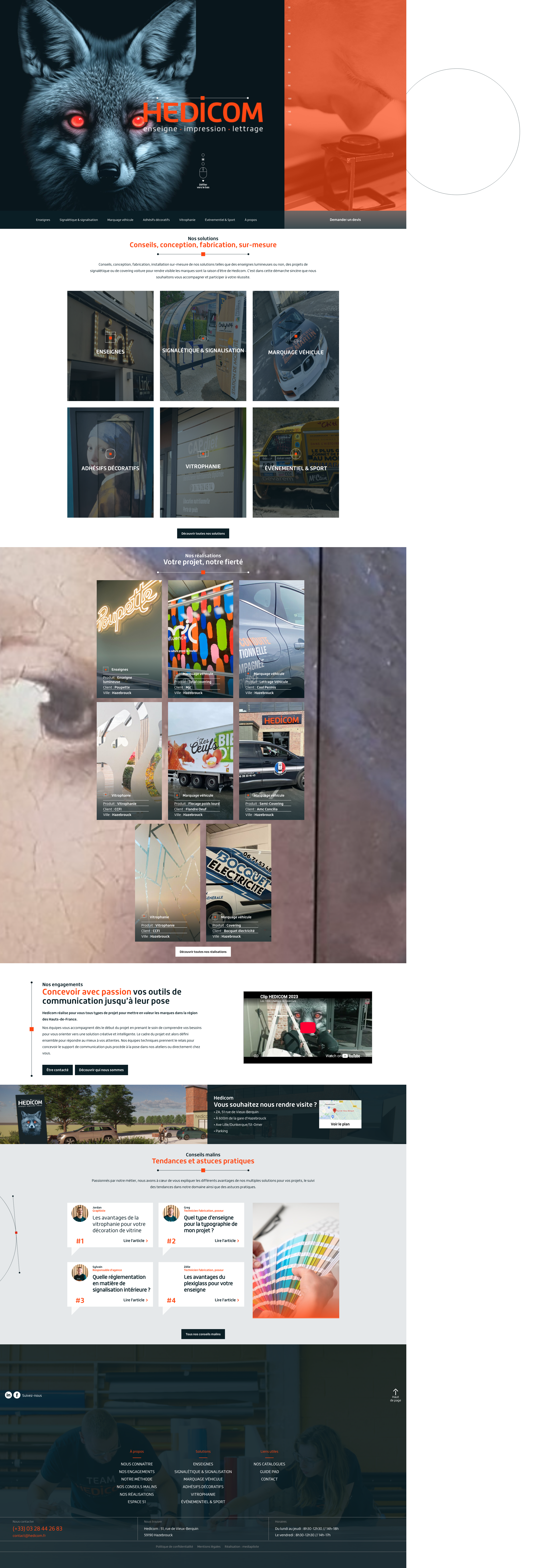 Aperçu du site