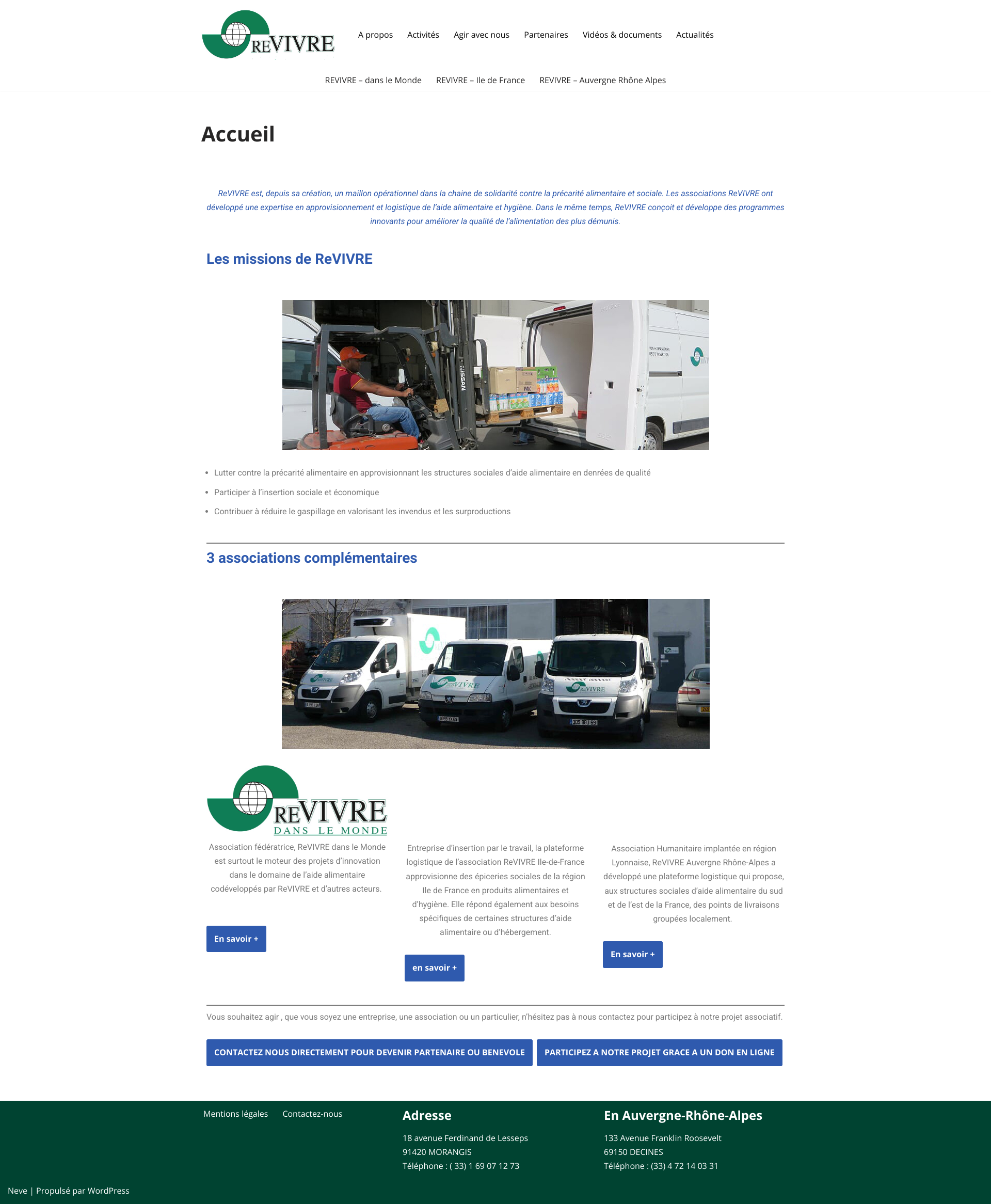 Aperçu du site
