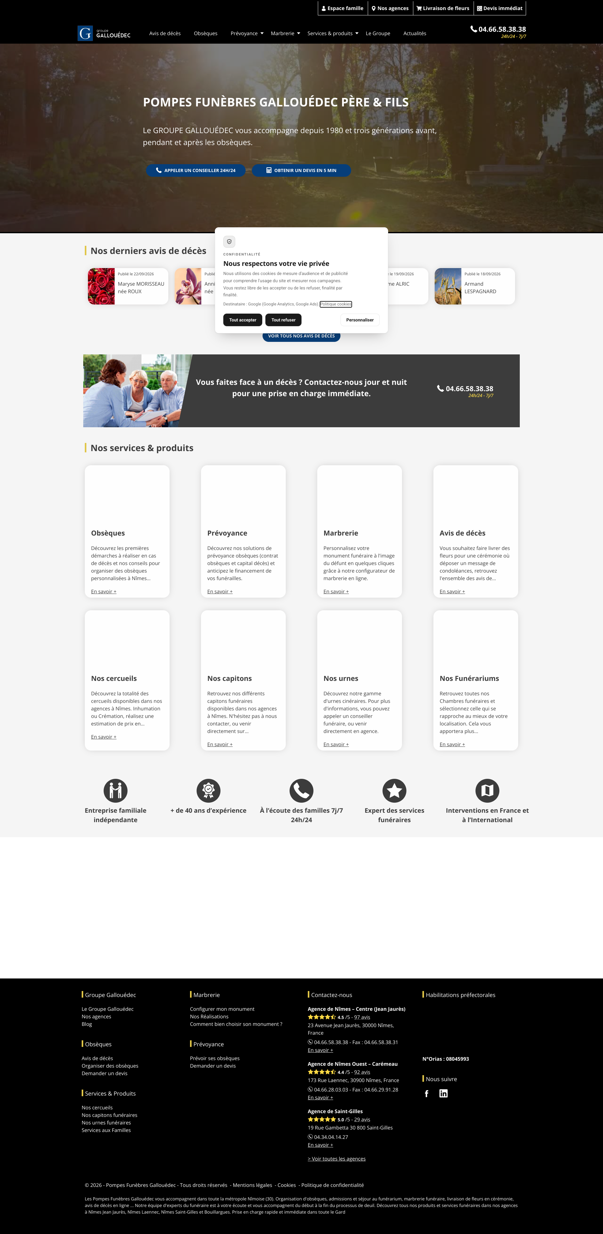 Aperçu du site