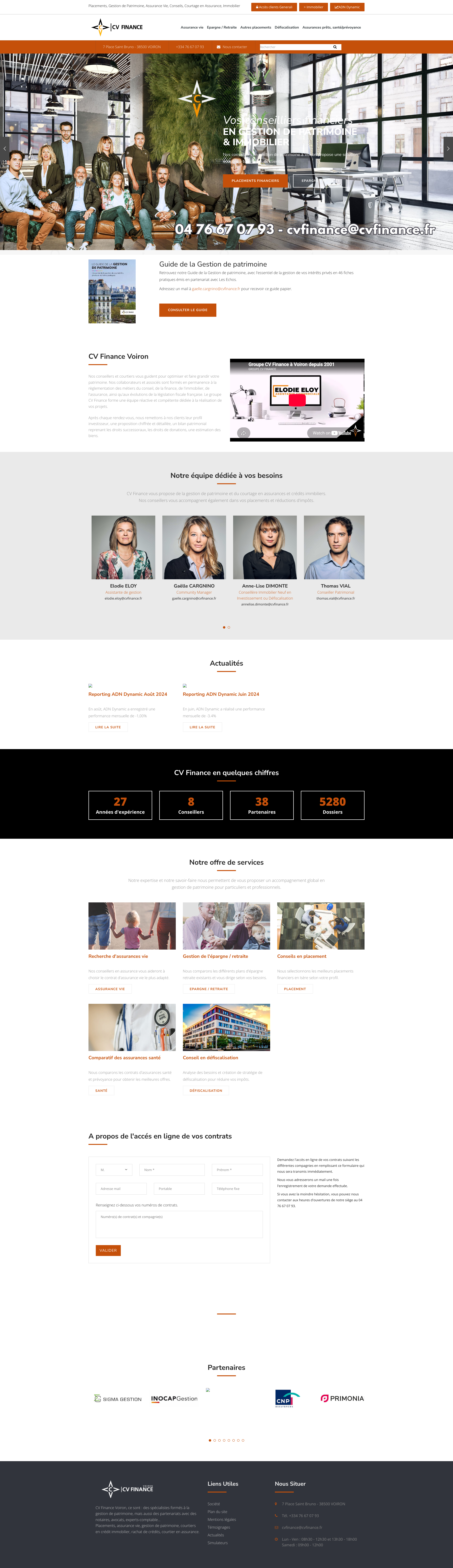 Aperçu du site