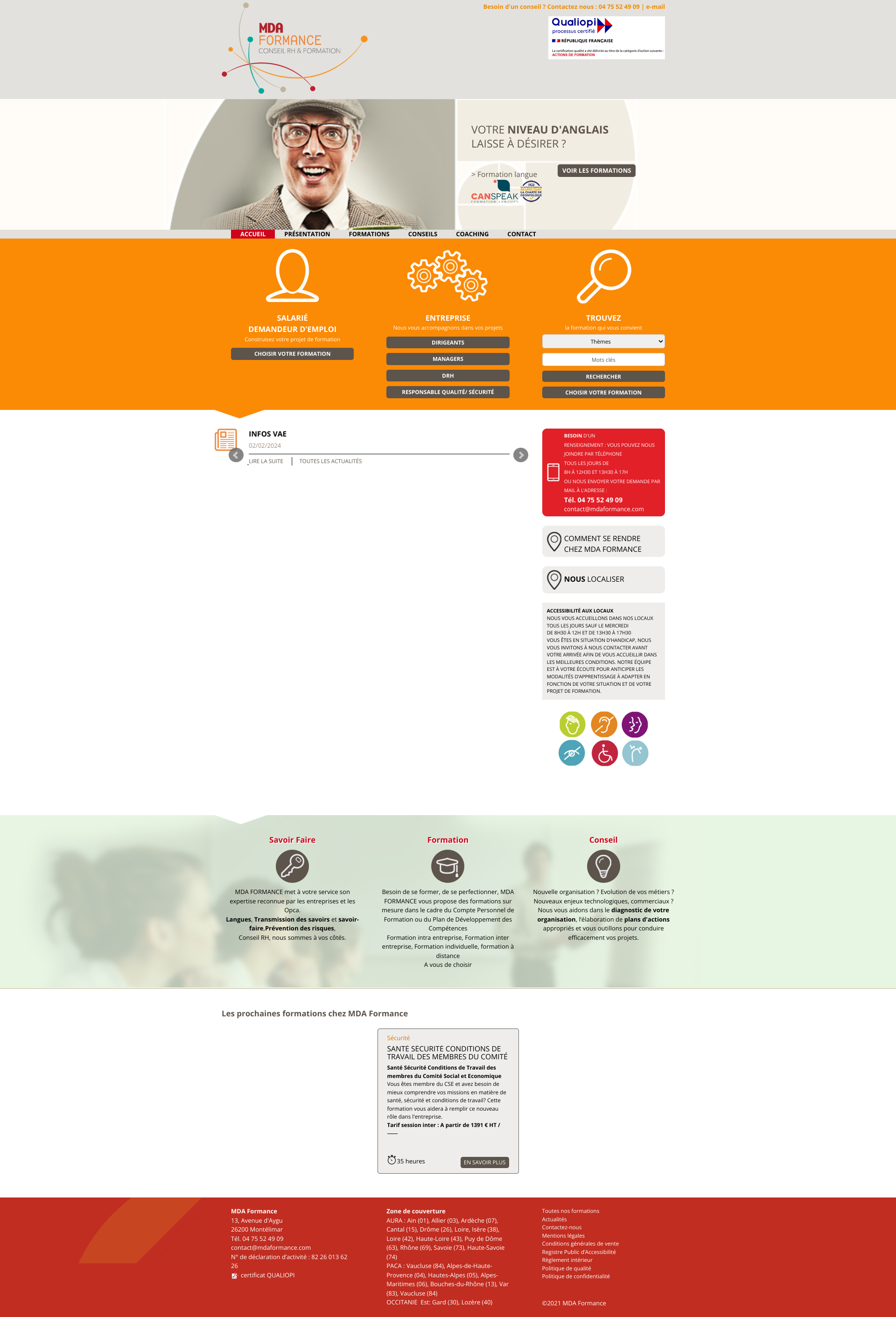 Aperçu du site