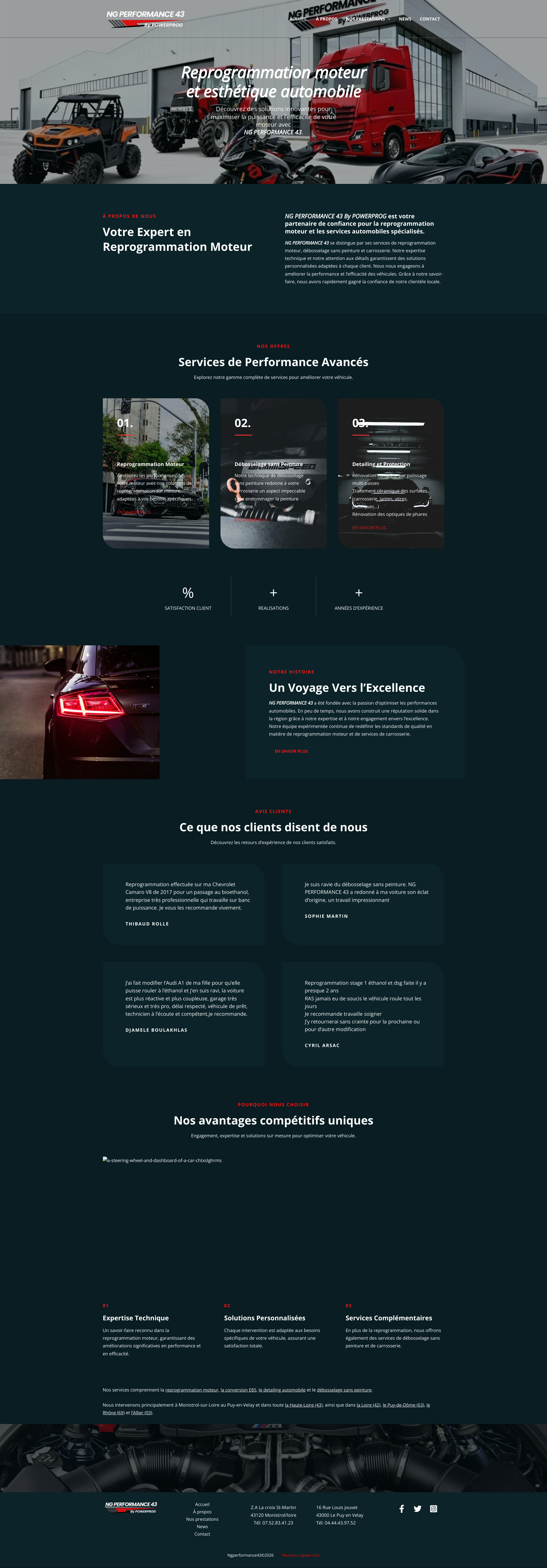 Aperçu du site