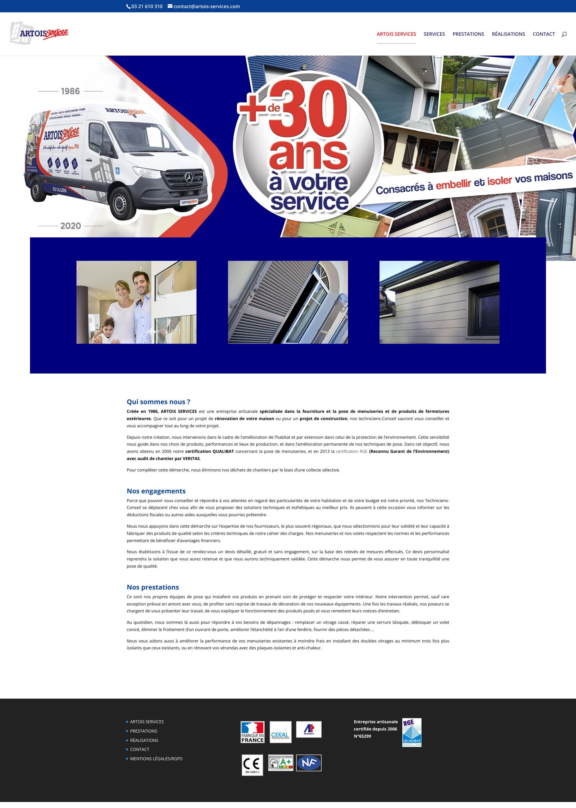 Aperçu du site