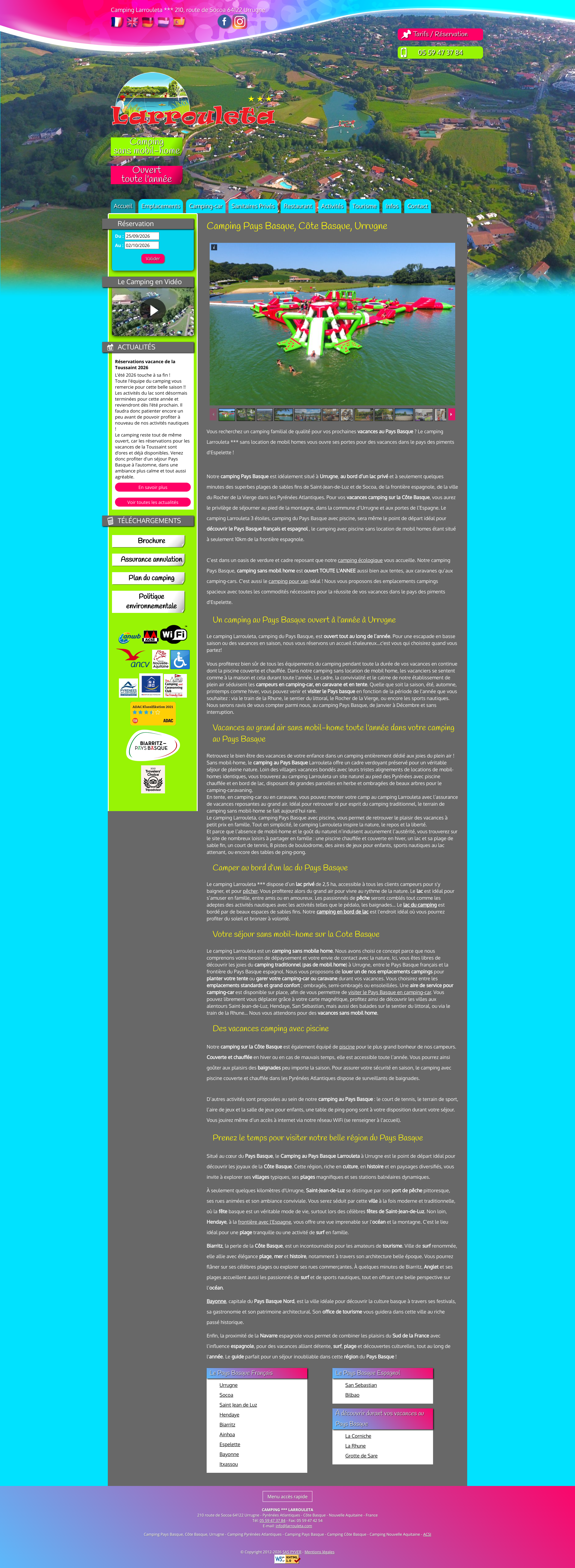 Aperçu du site