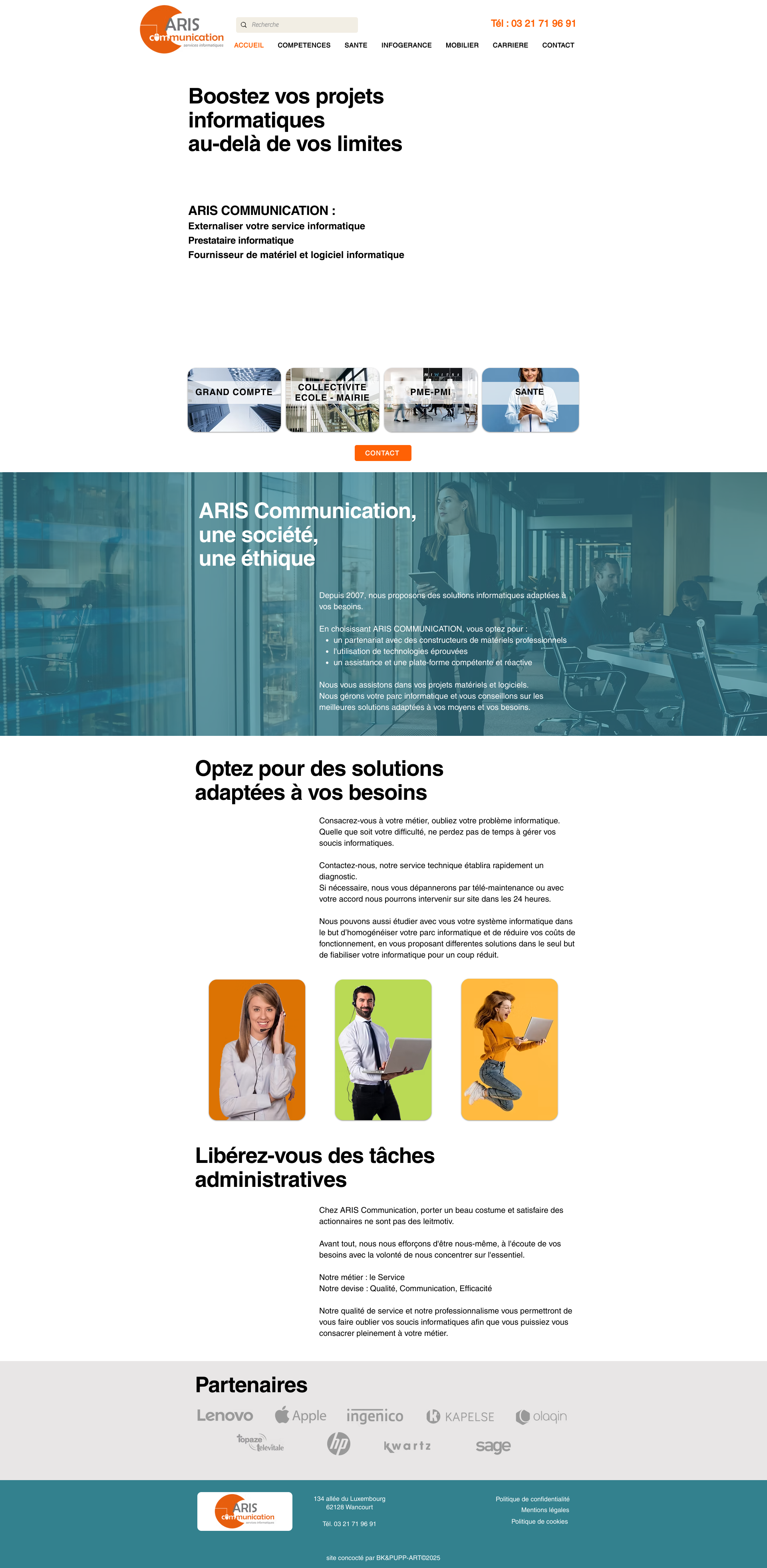 Aperçu du site