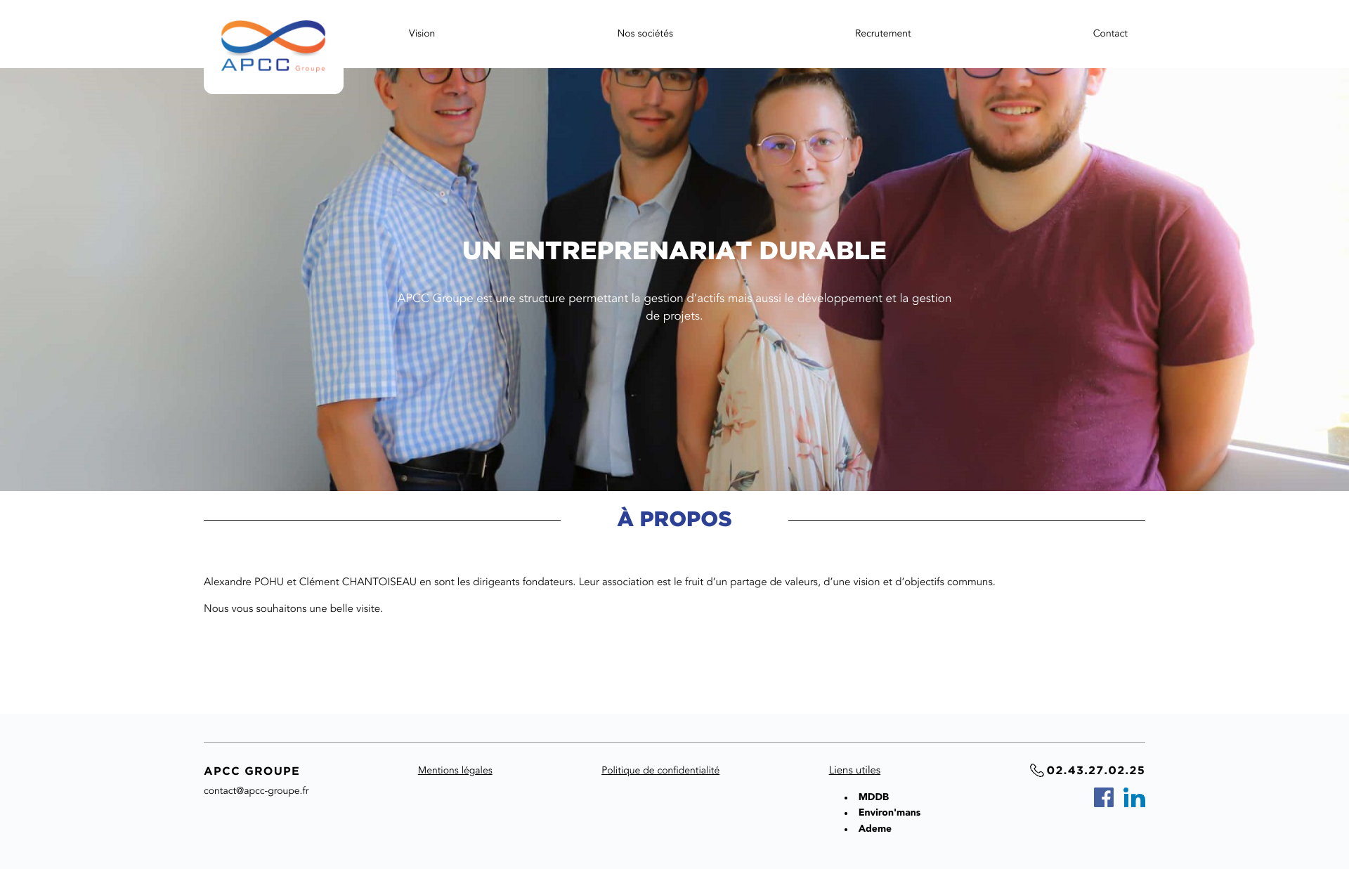 Aperçu du site