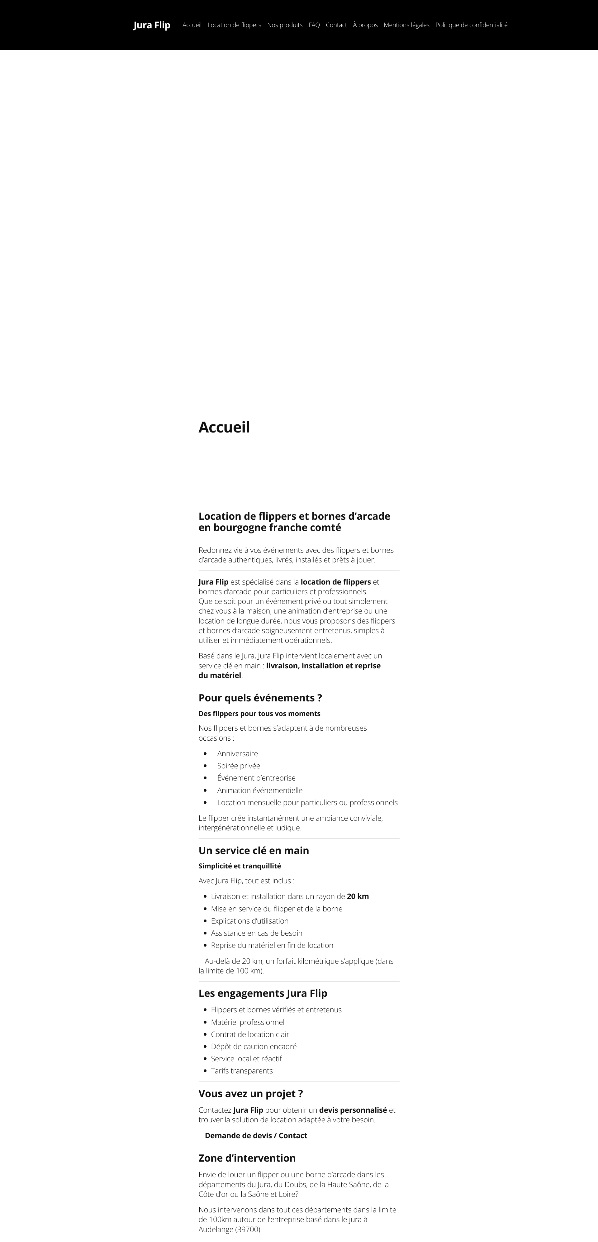 Aperçu du site