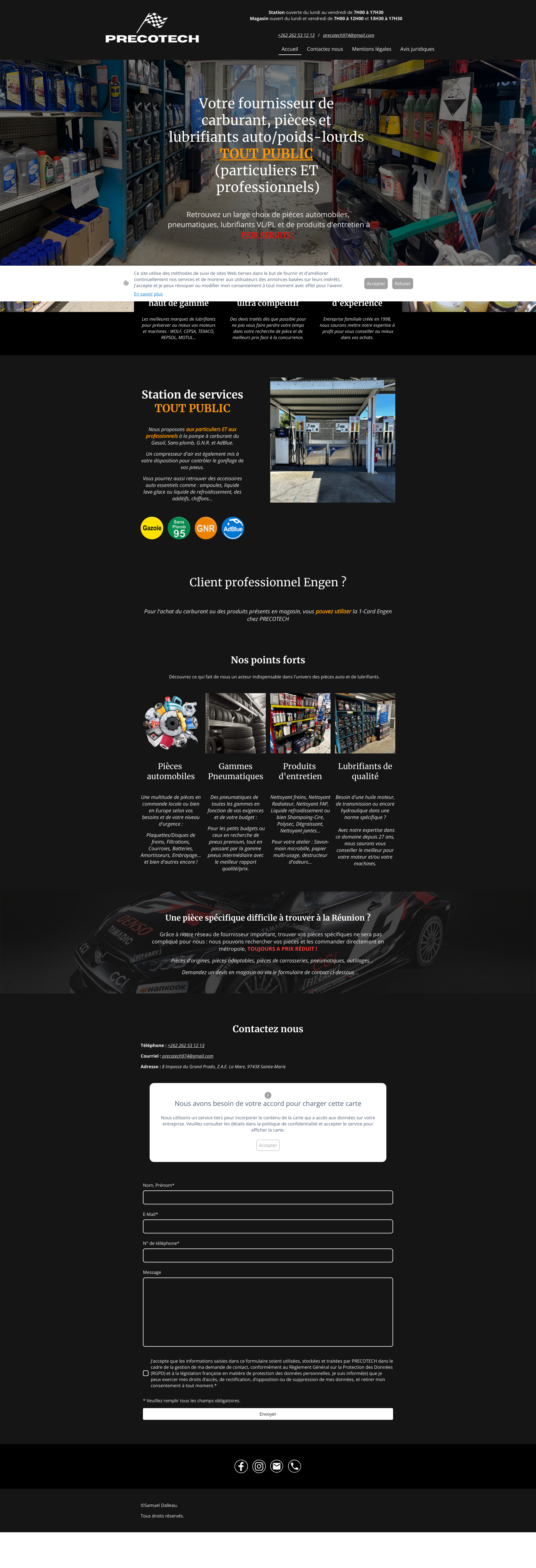 Aperçu du site