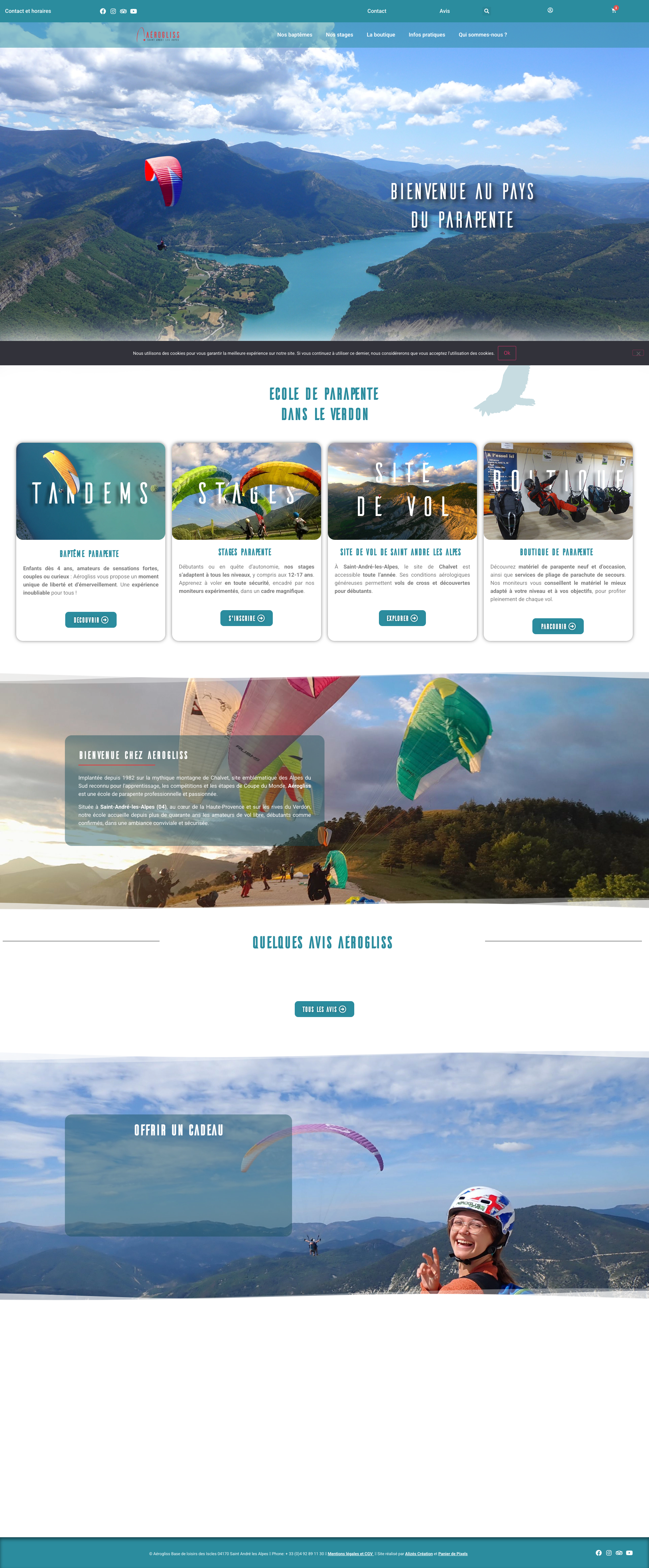 Aperçu du site