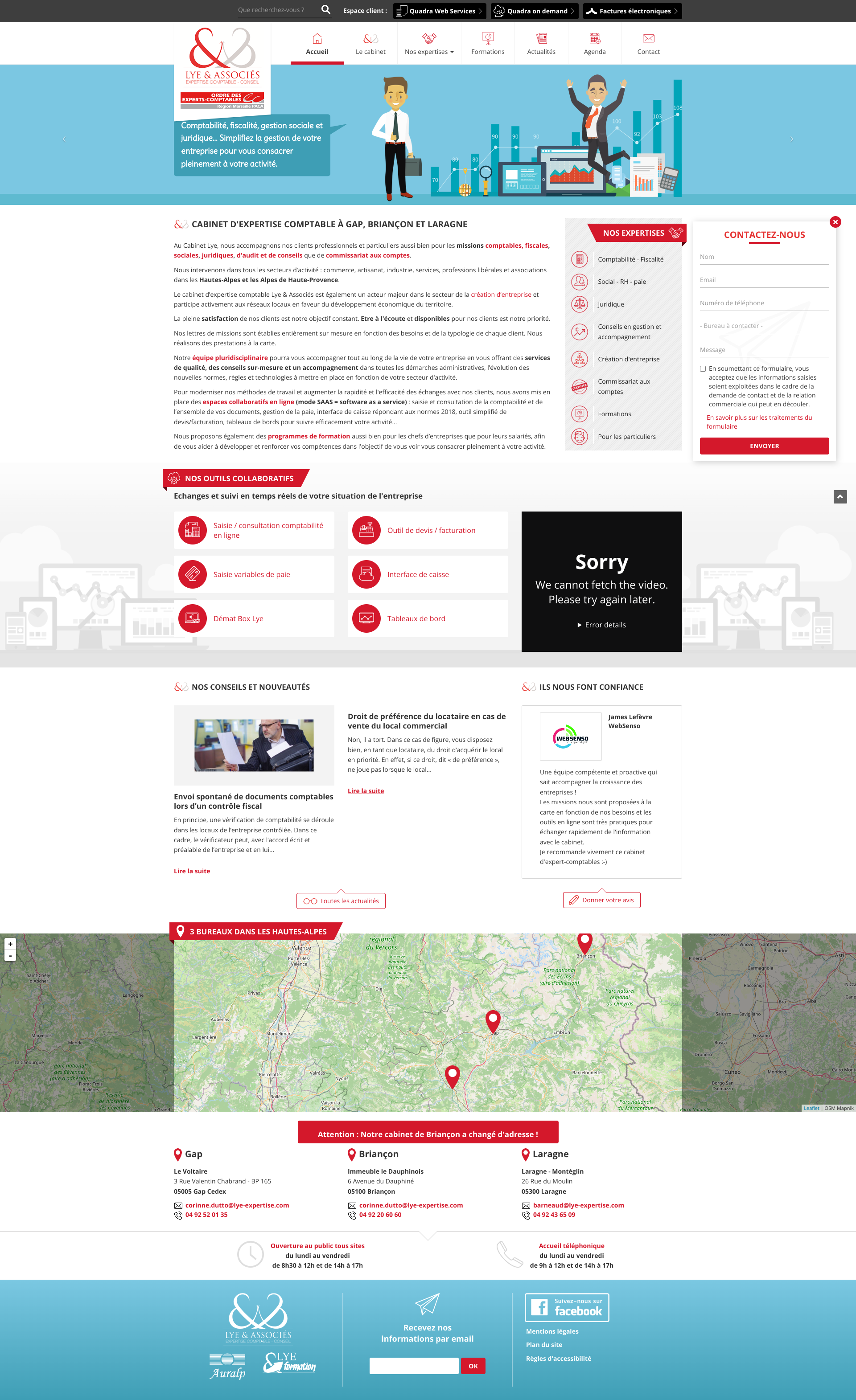 Aperçu du site