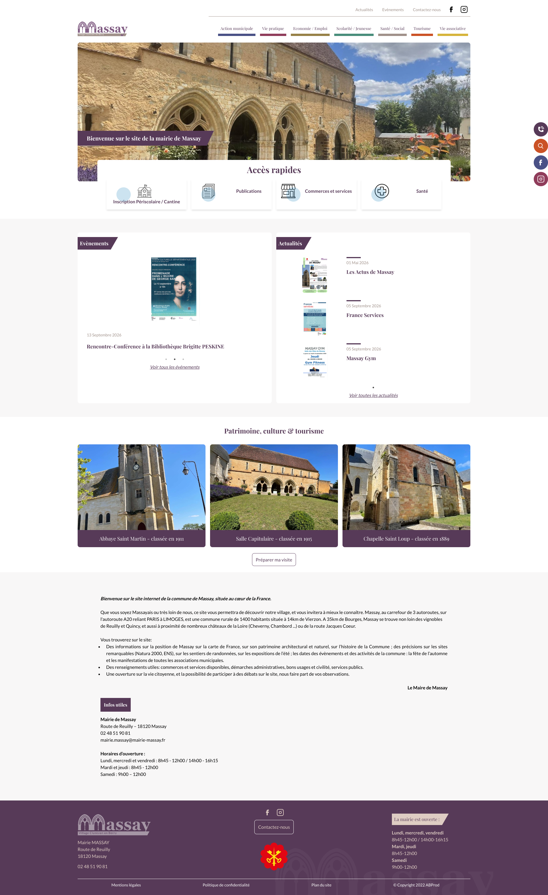 Aperçu du site