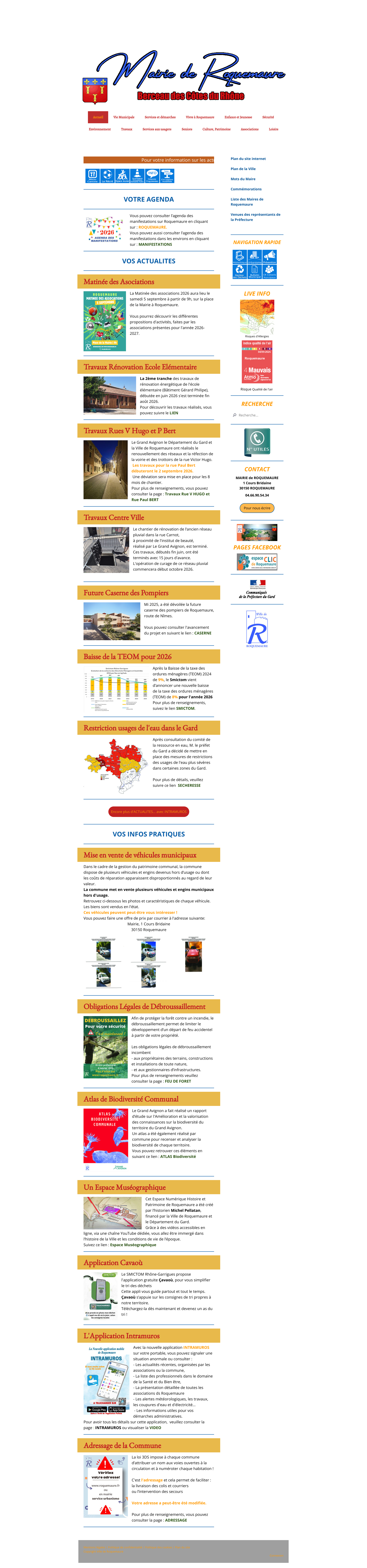 Aperçu du site