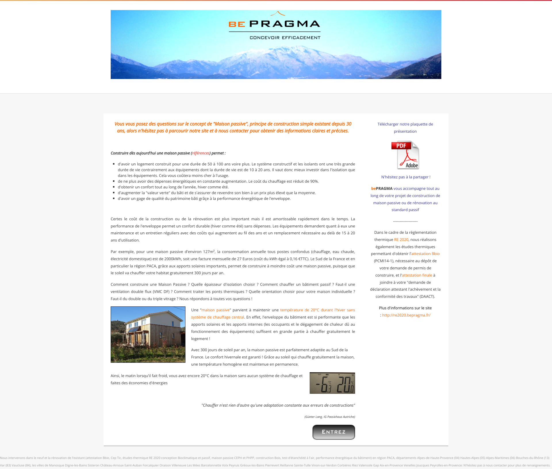 Aperçu du site