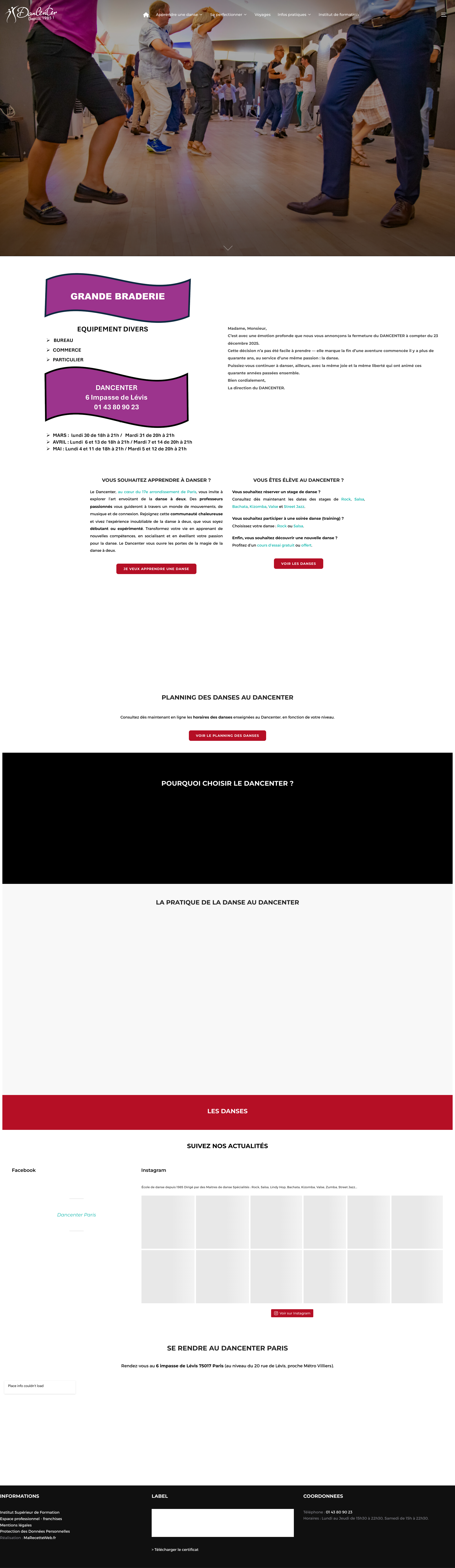 Aperçu du site