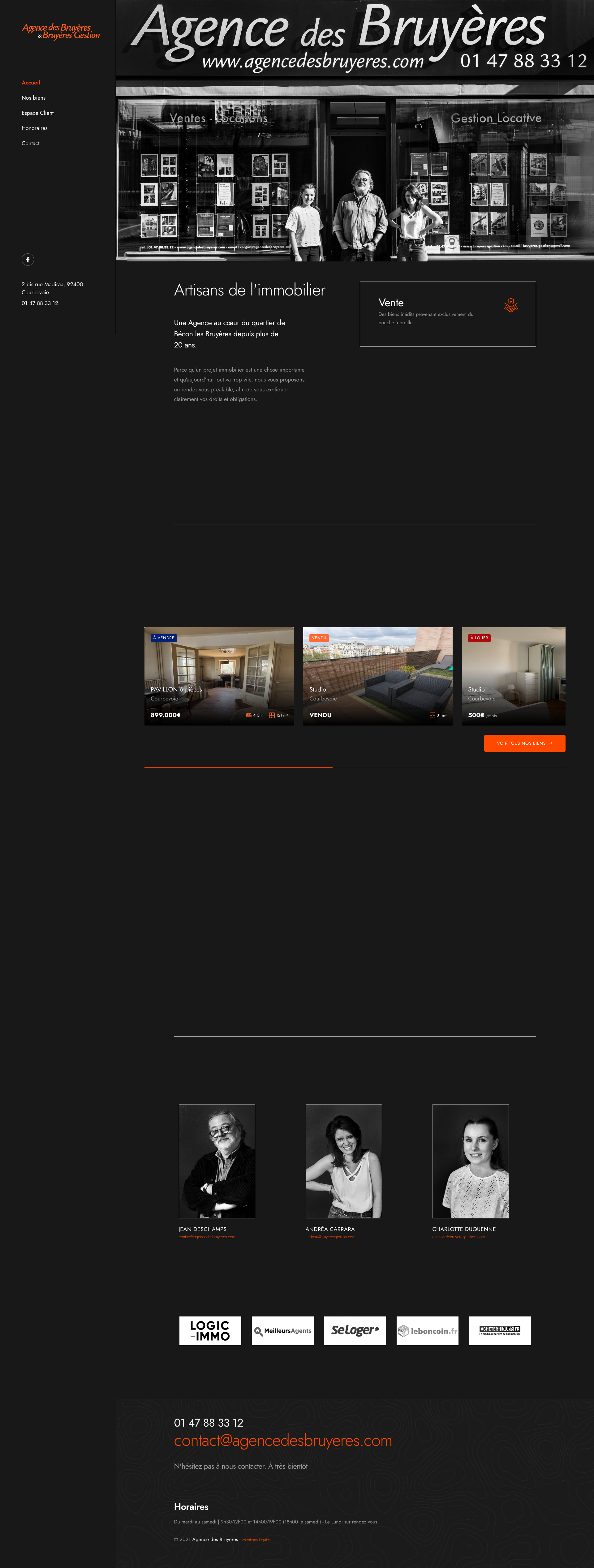Aperçu du site