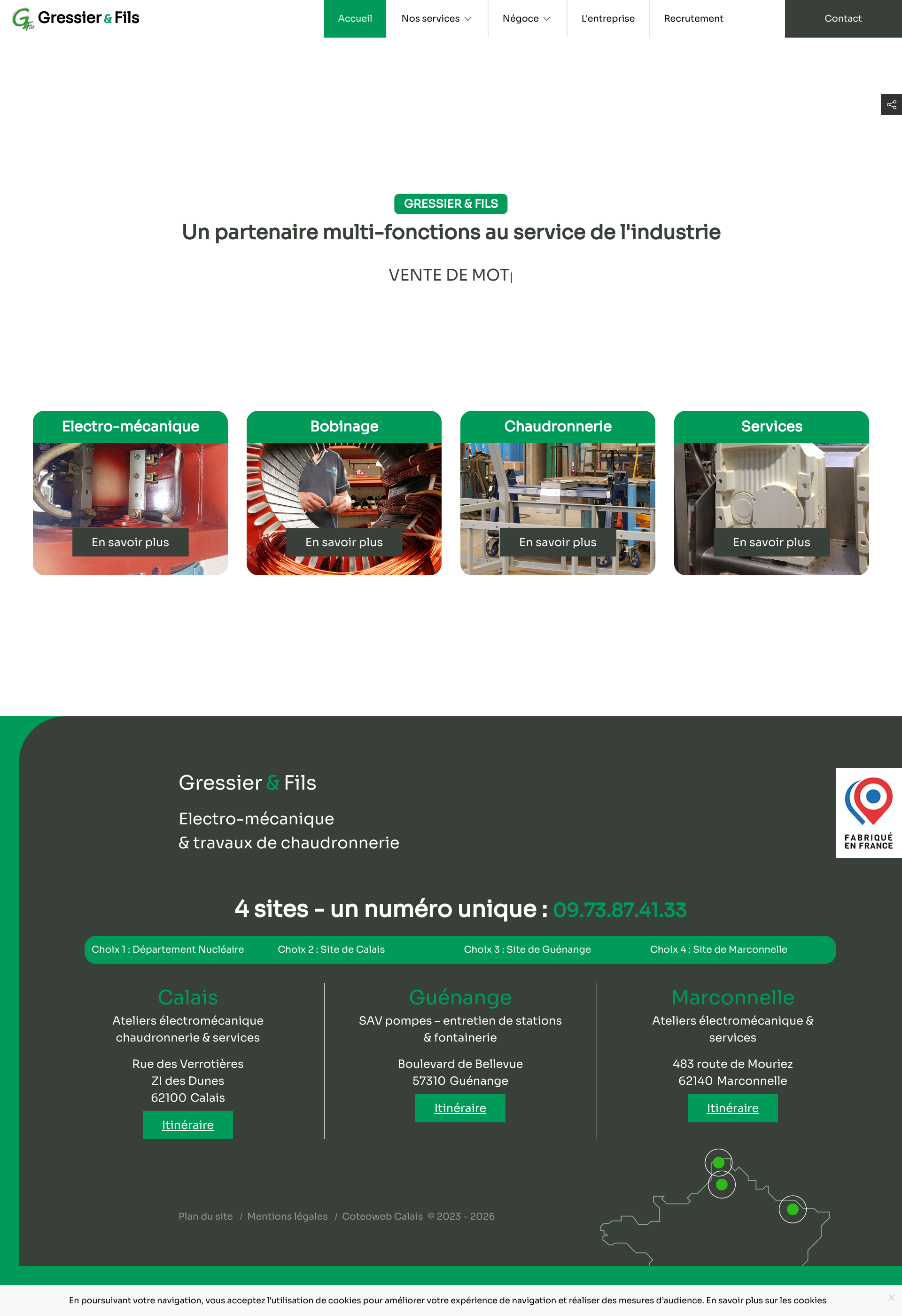 Aperçu du site