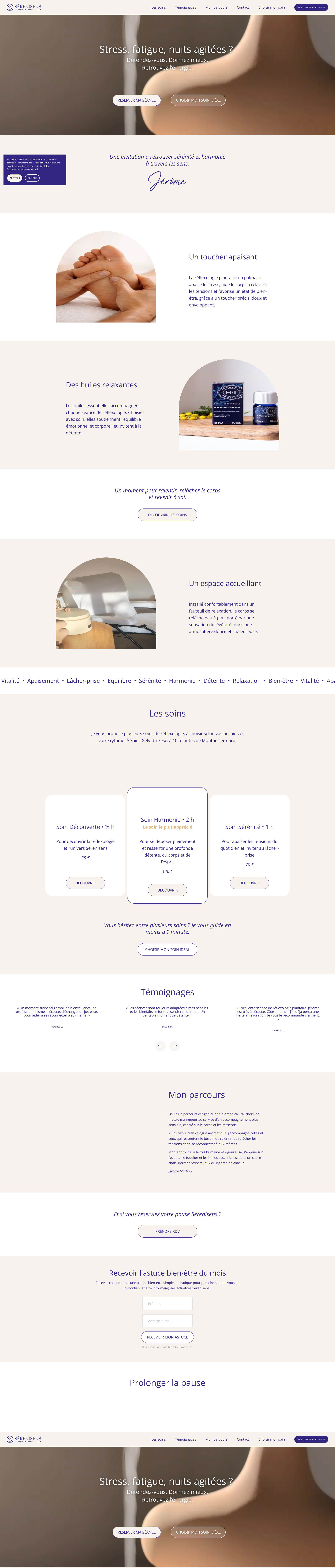 Aperçu du site