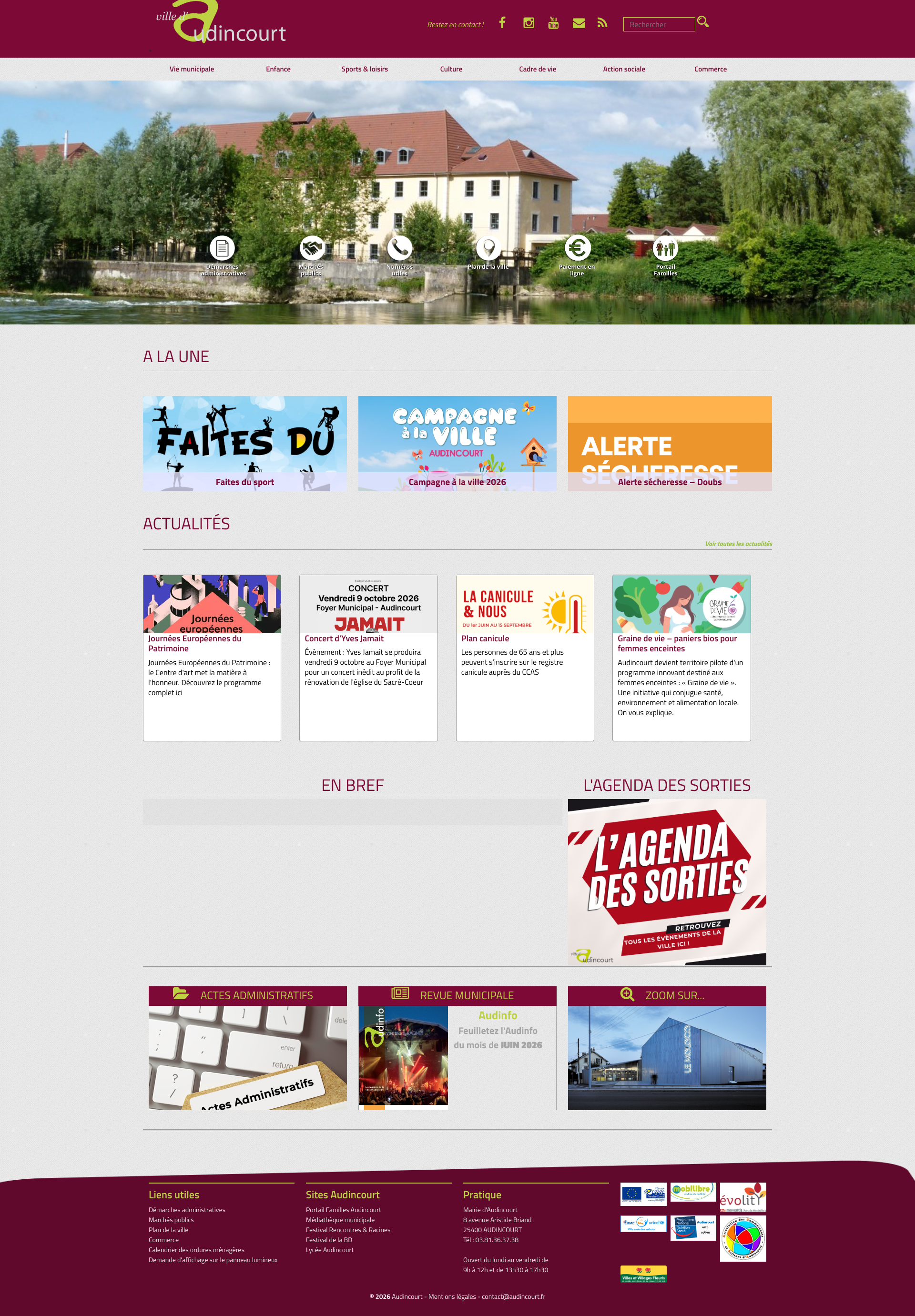 Aperçu du site