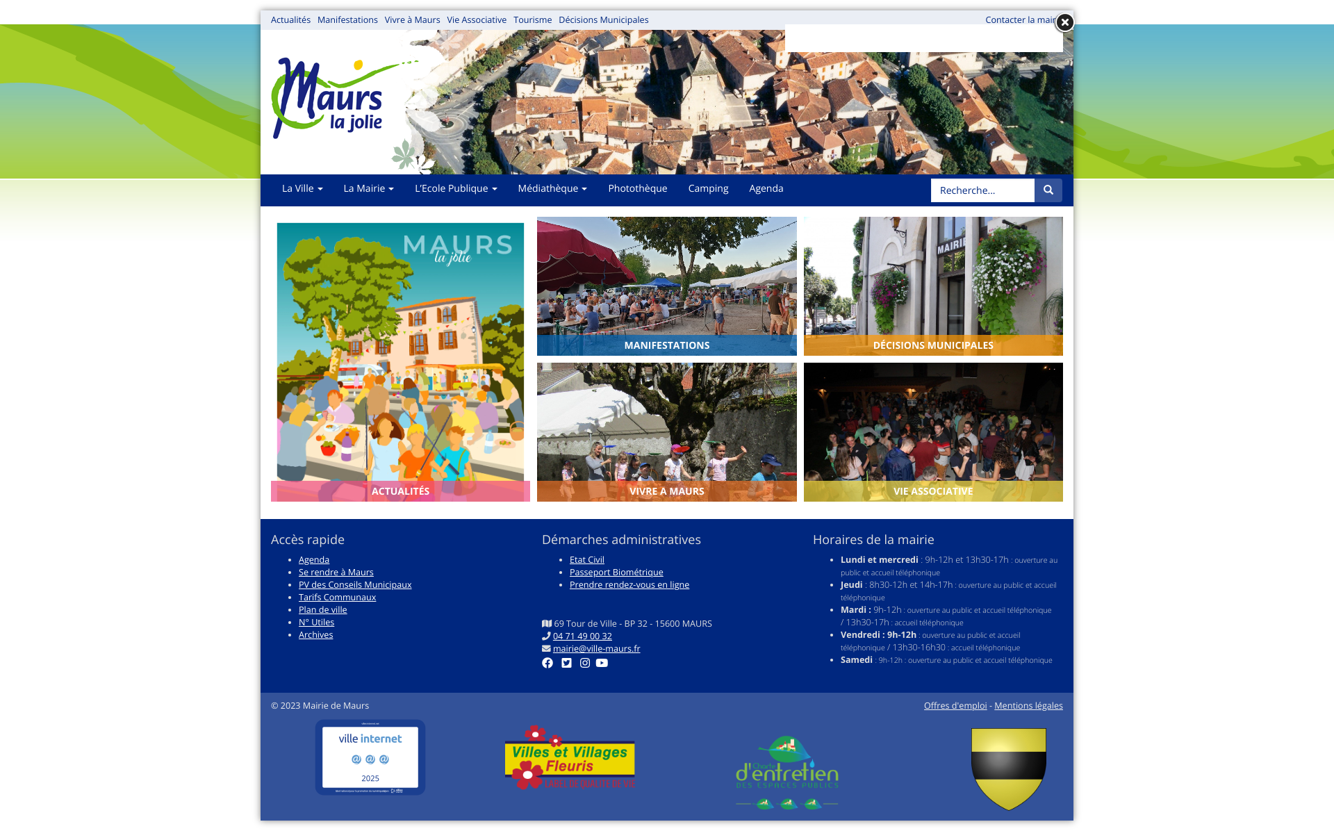 Aperçu du site