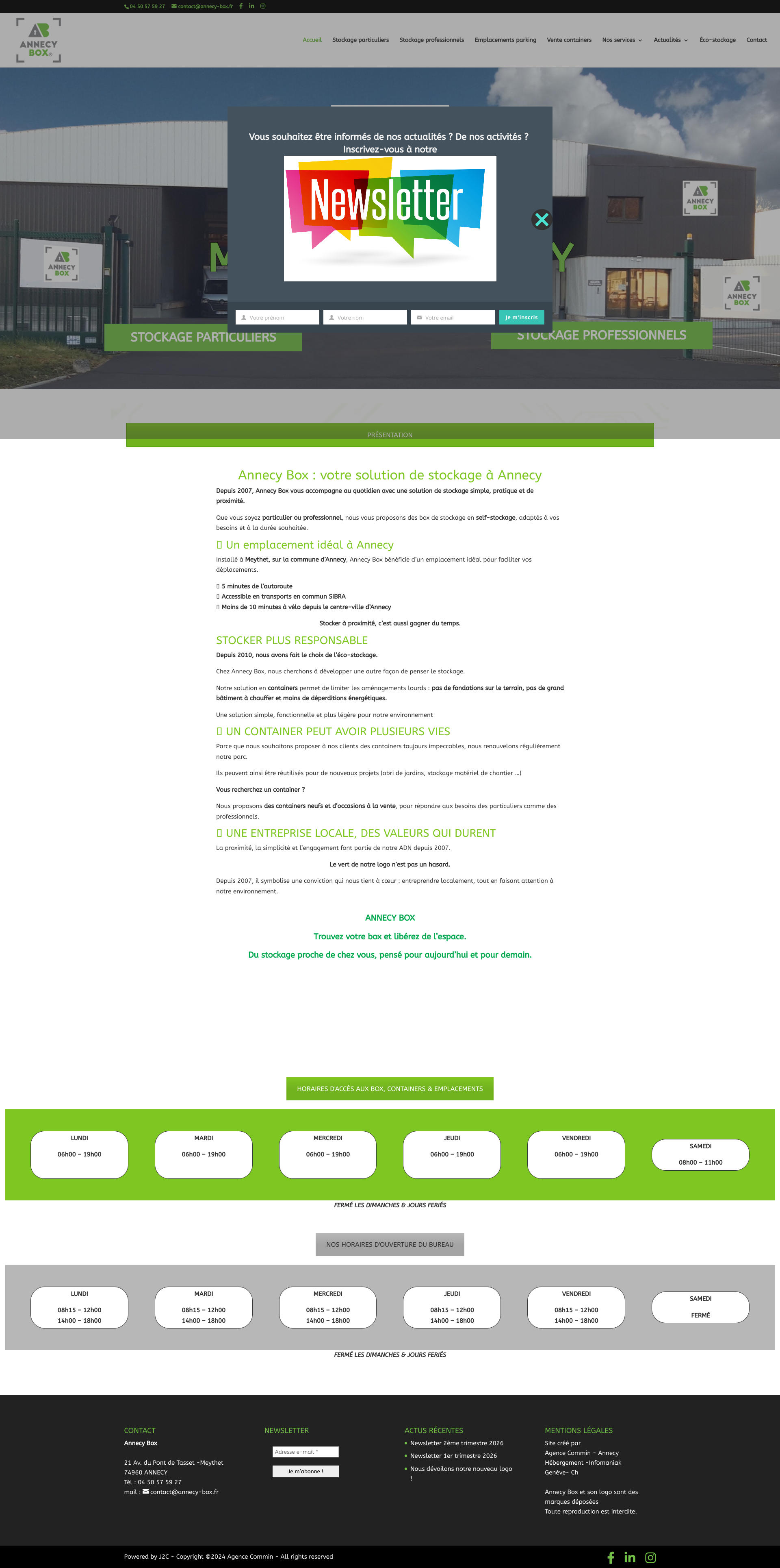 Aperçu du site