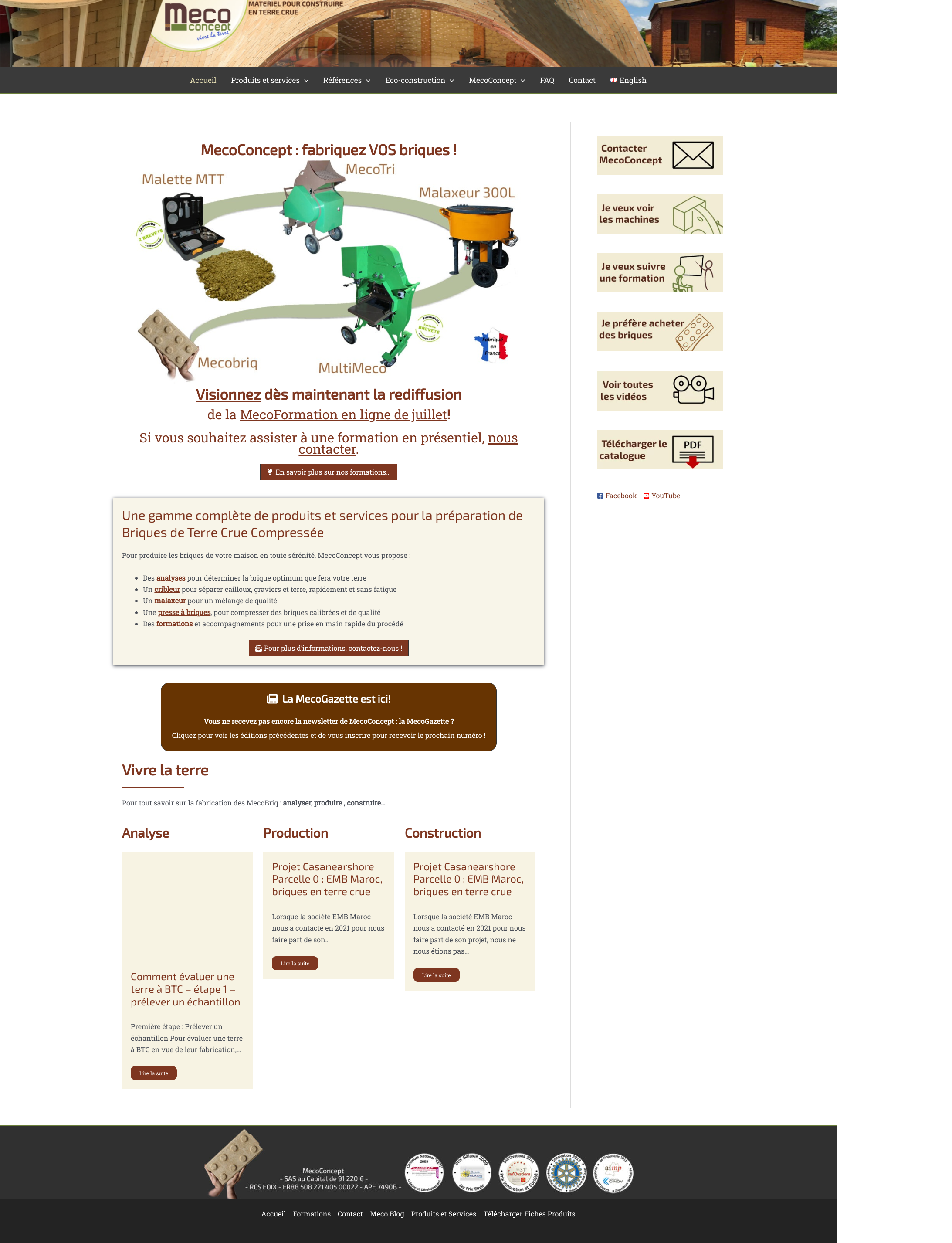 Aperçu du site