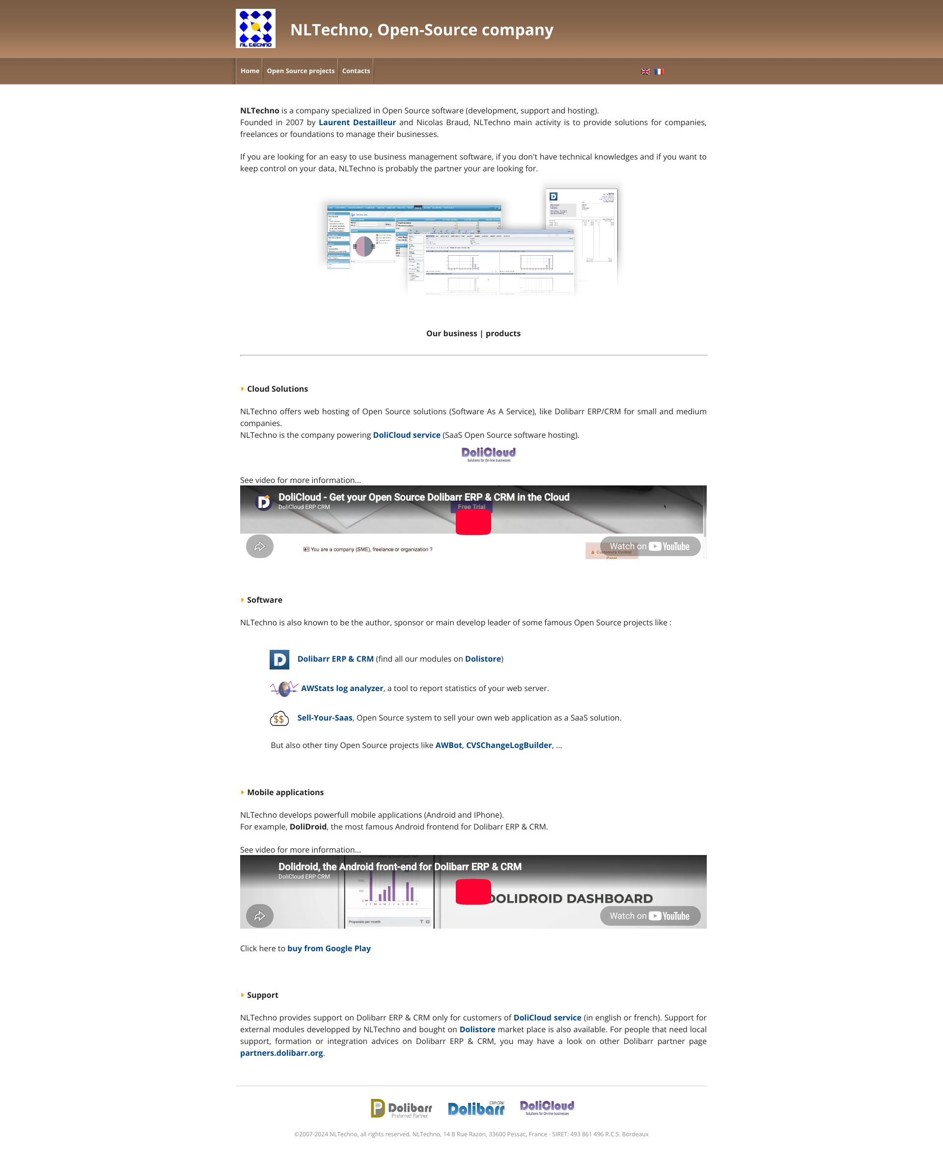 Aperçu du site