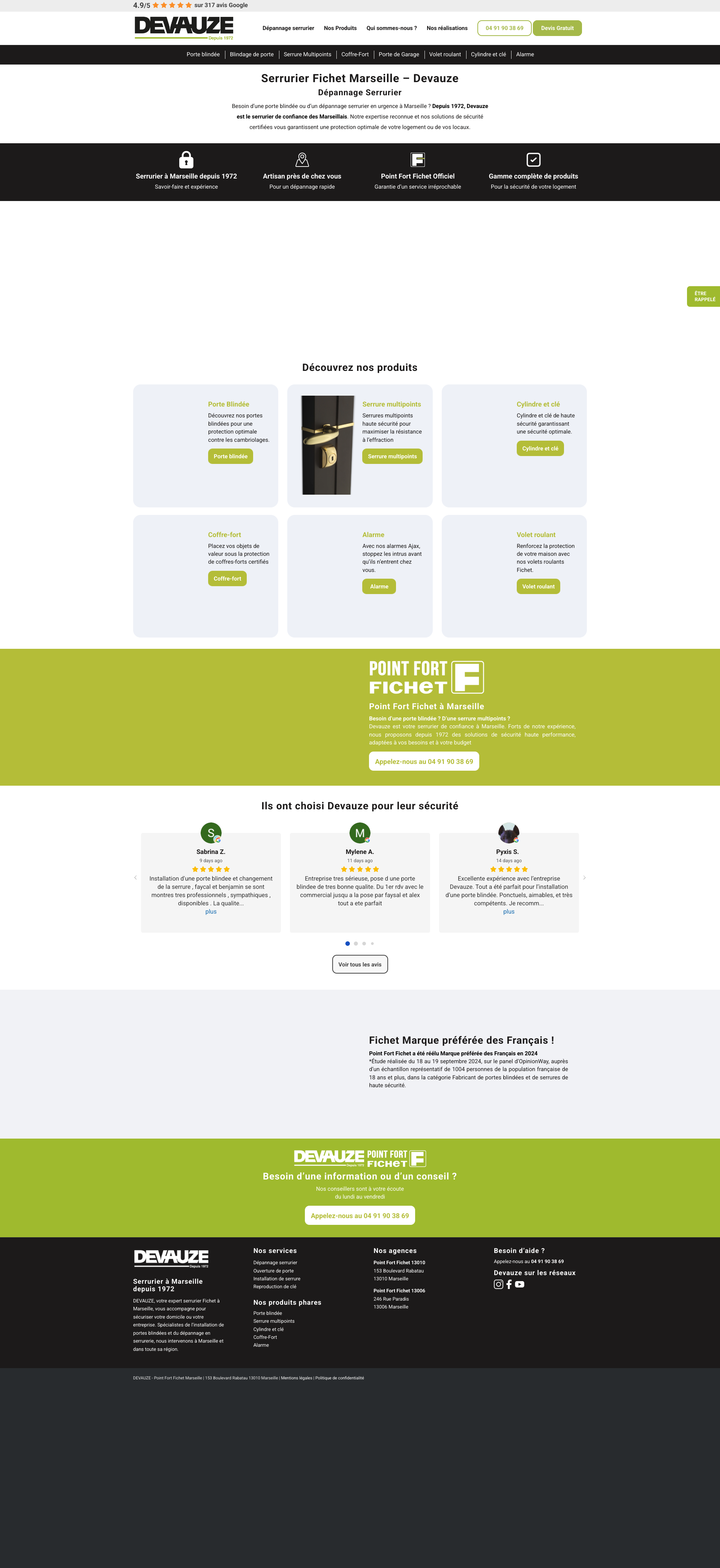 Aperçu du site