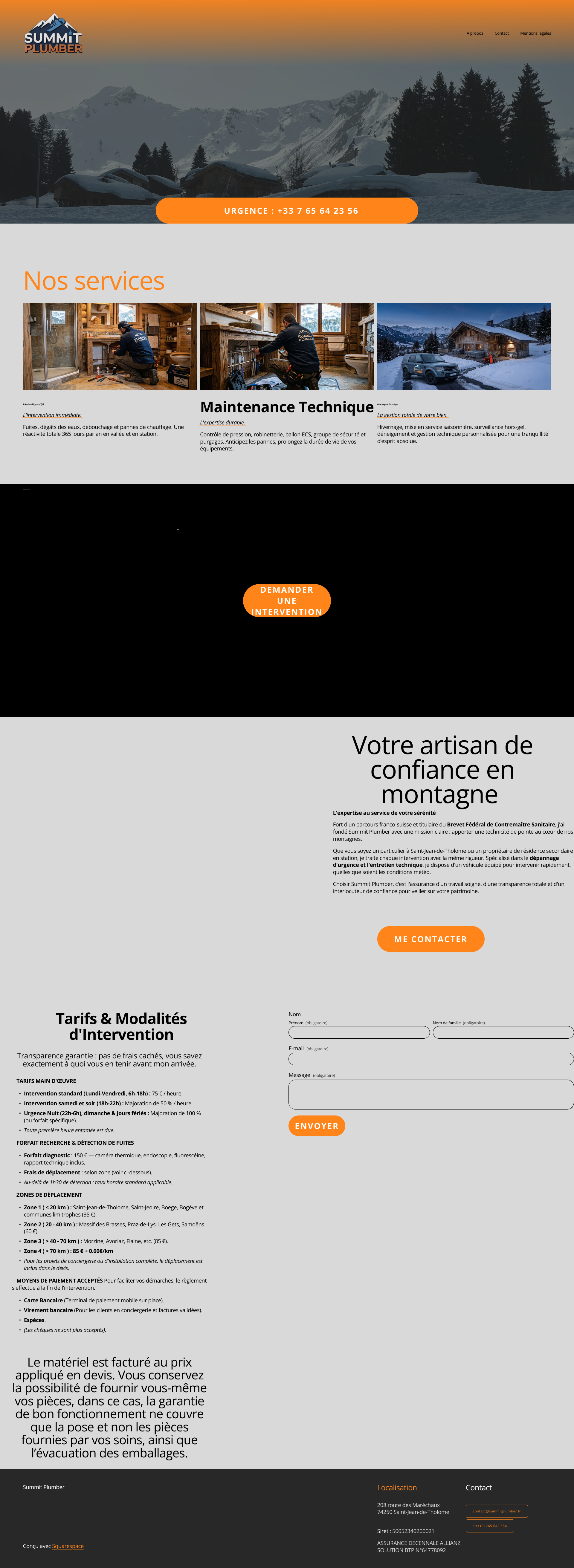 Aperçu du site