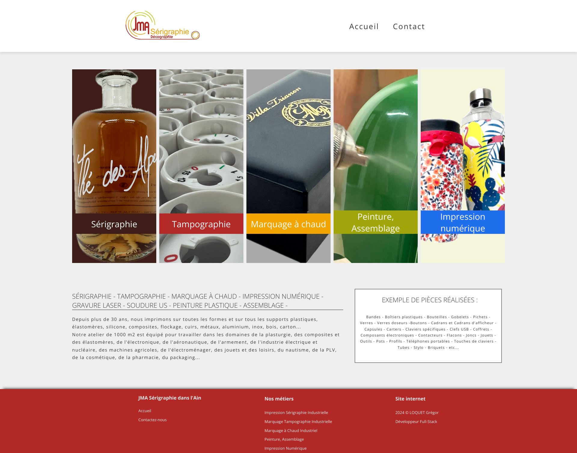 Aperçu du site
