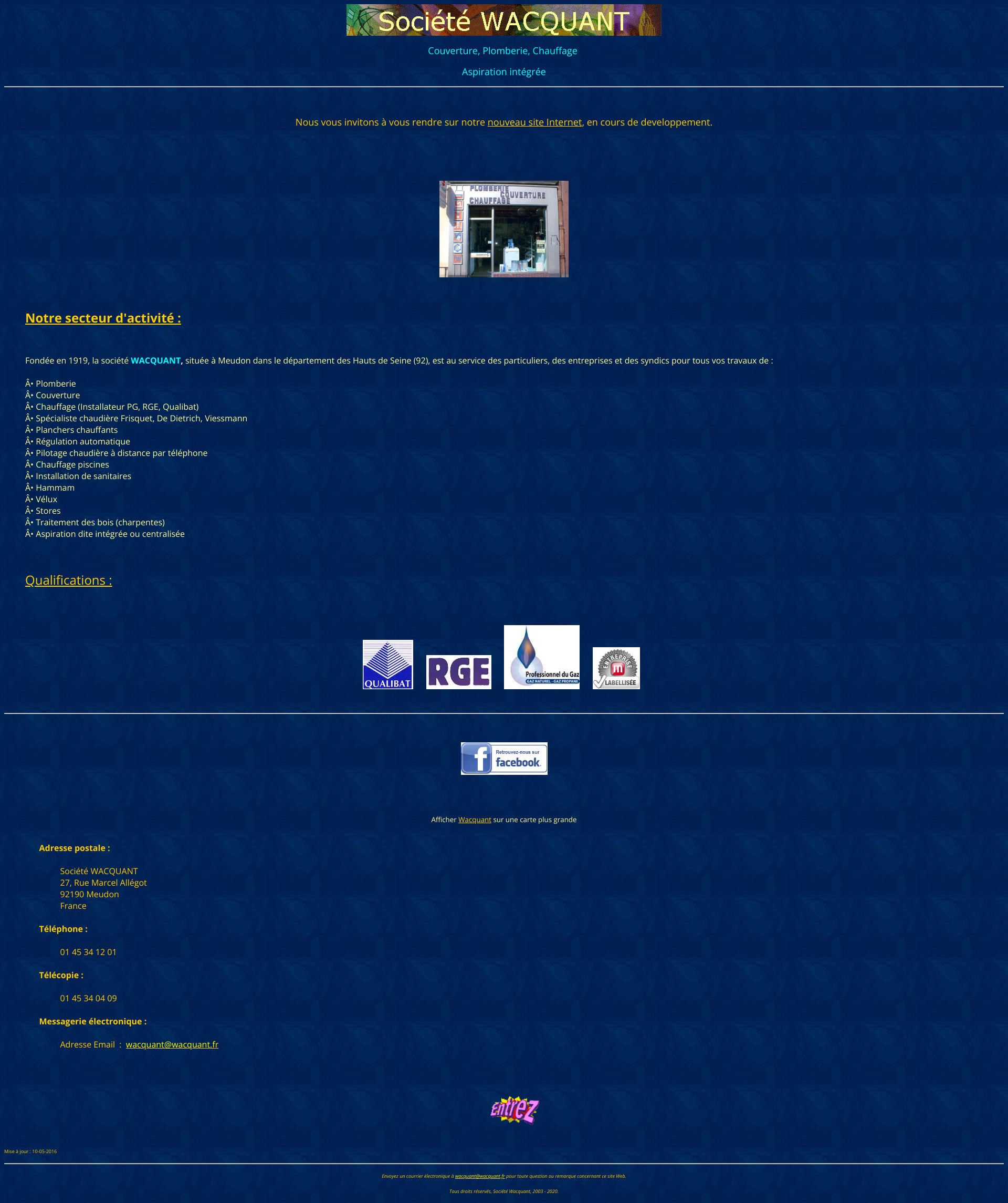 Aperçu du site