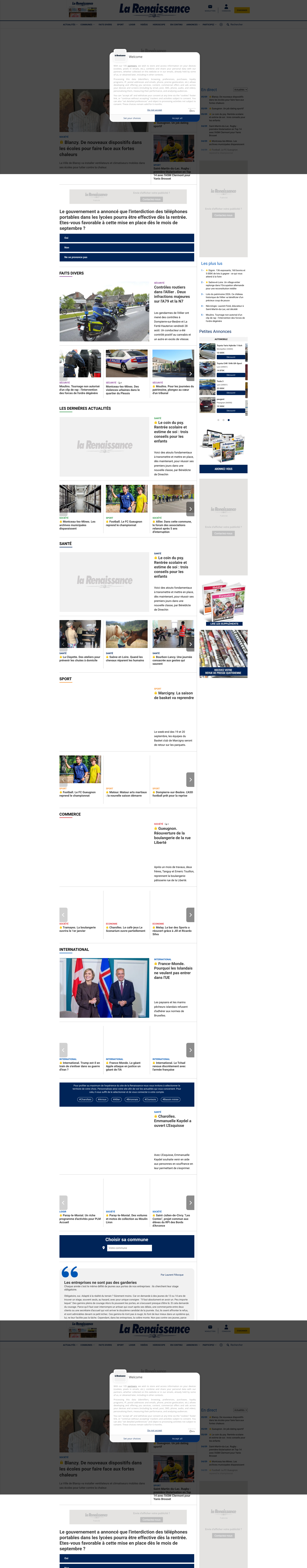 Aperçu du site