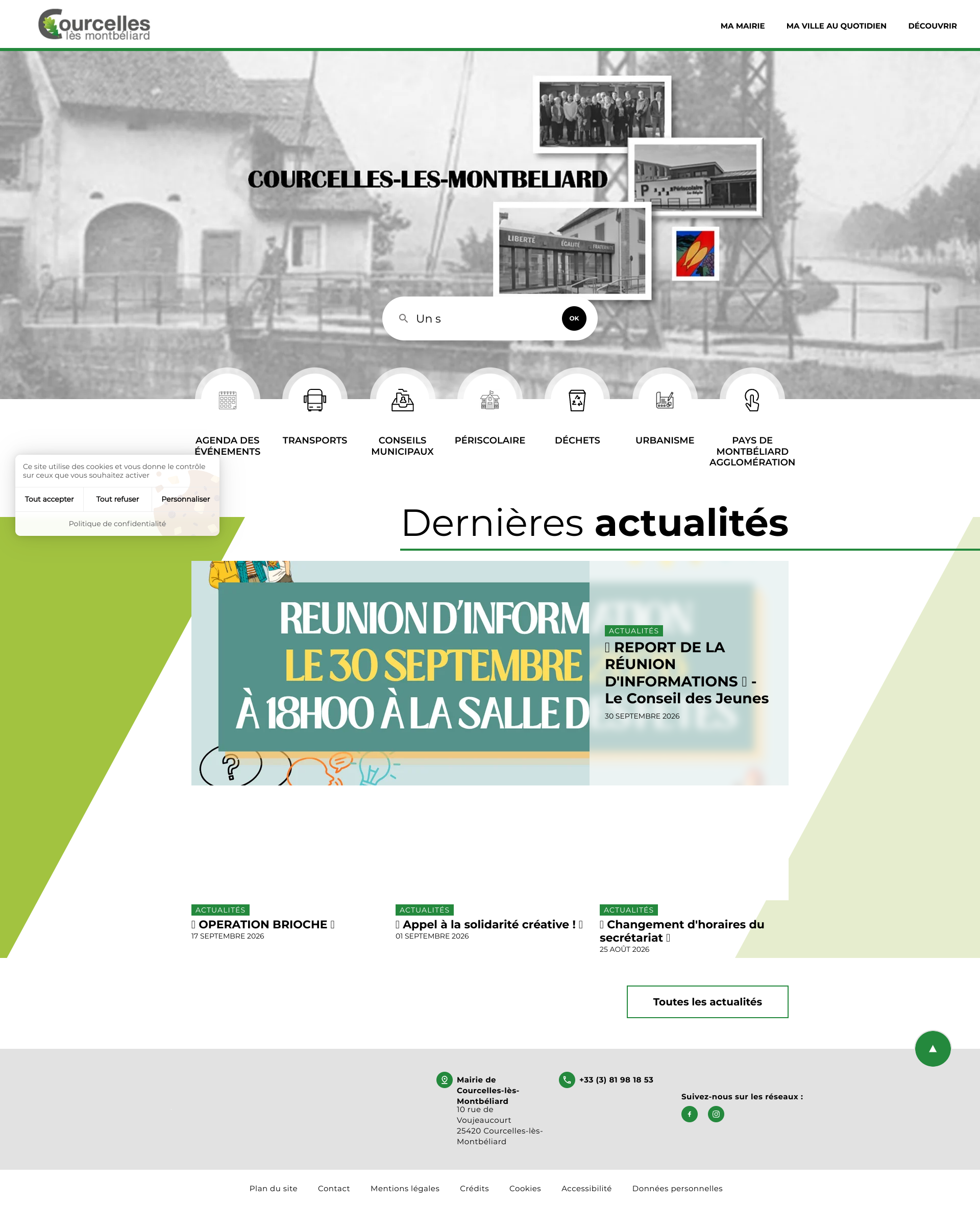 Aperçu du site