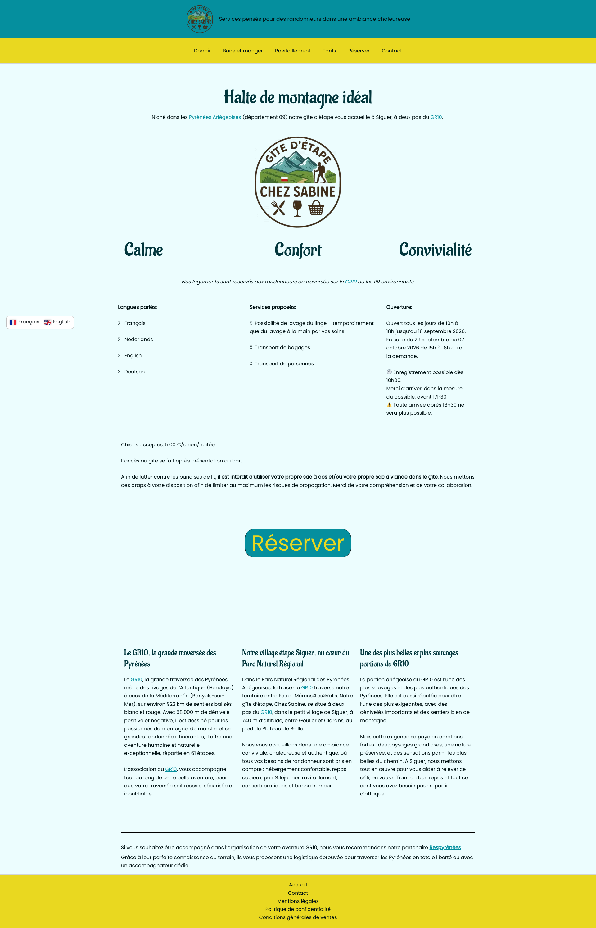 Aperçu du site