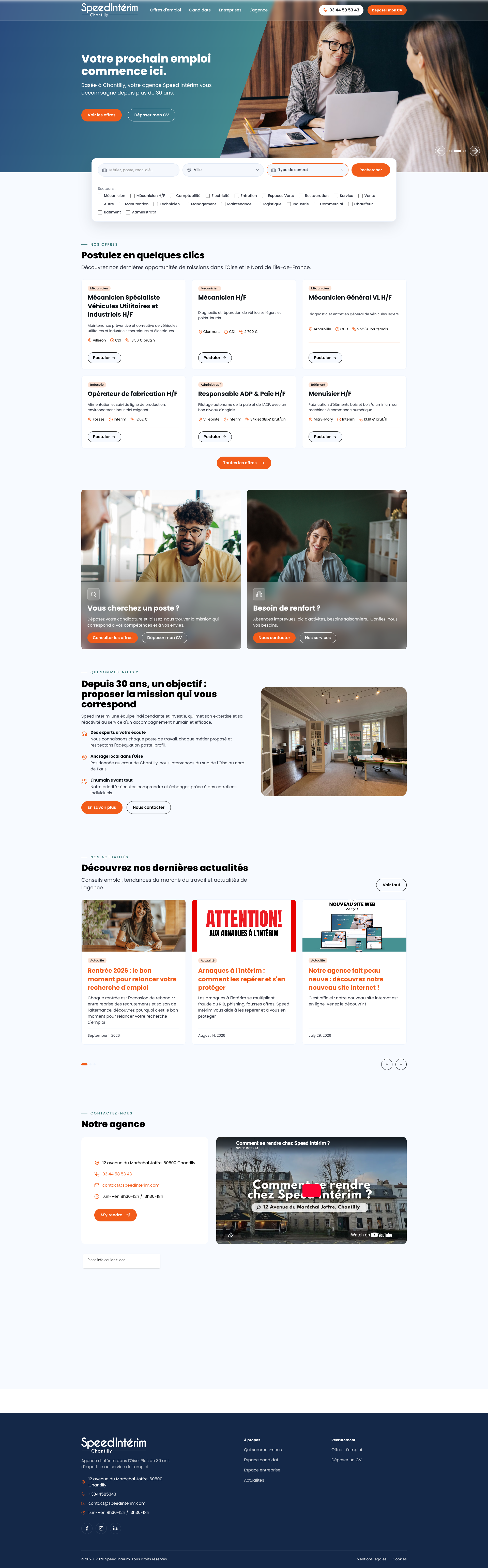 Aperçu du site