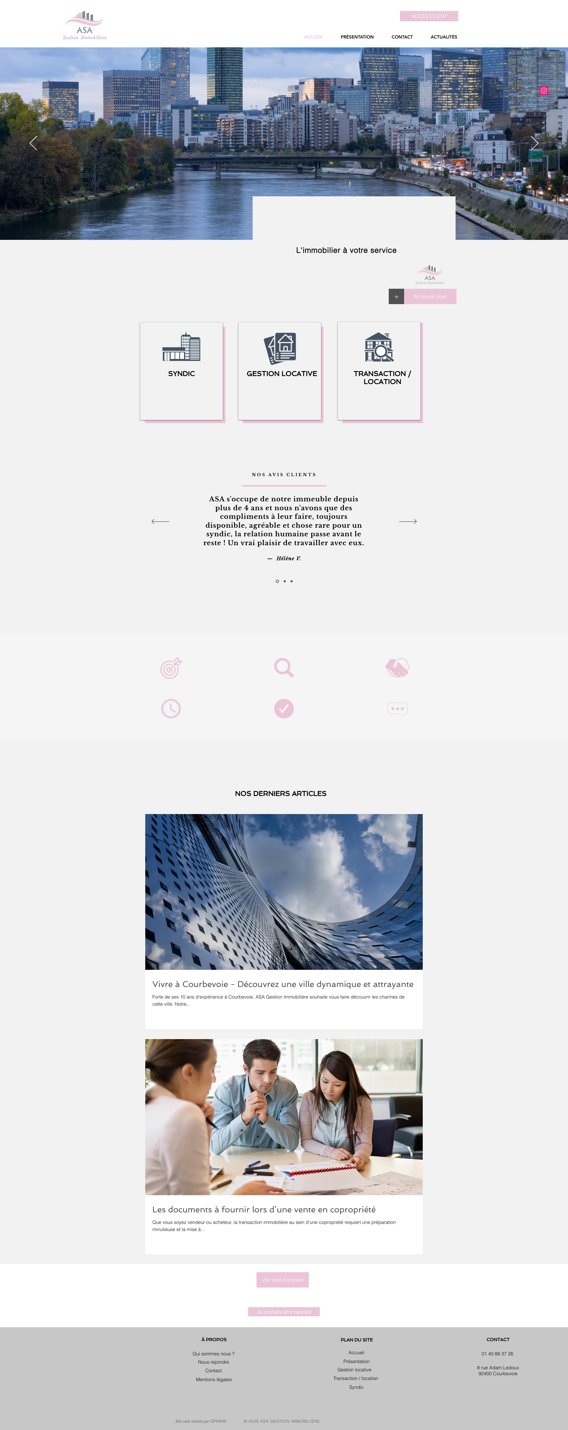 Aperçu du site