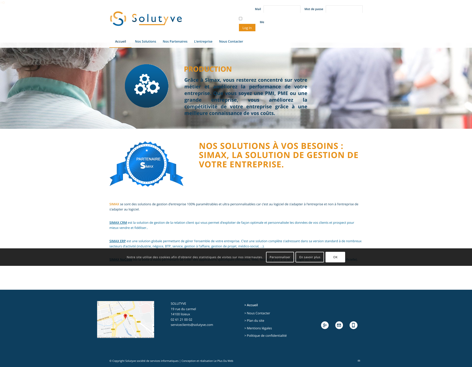 Aperçu du site