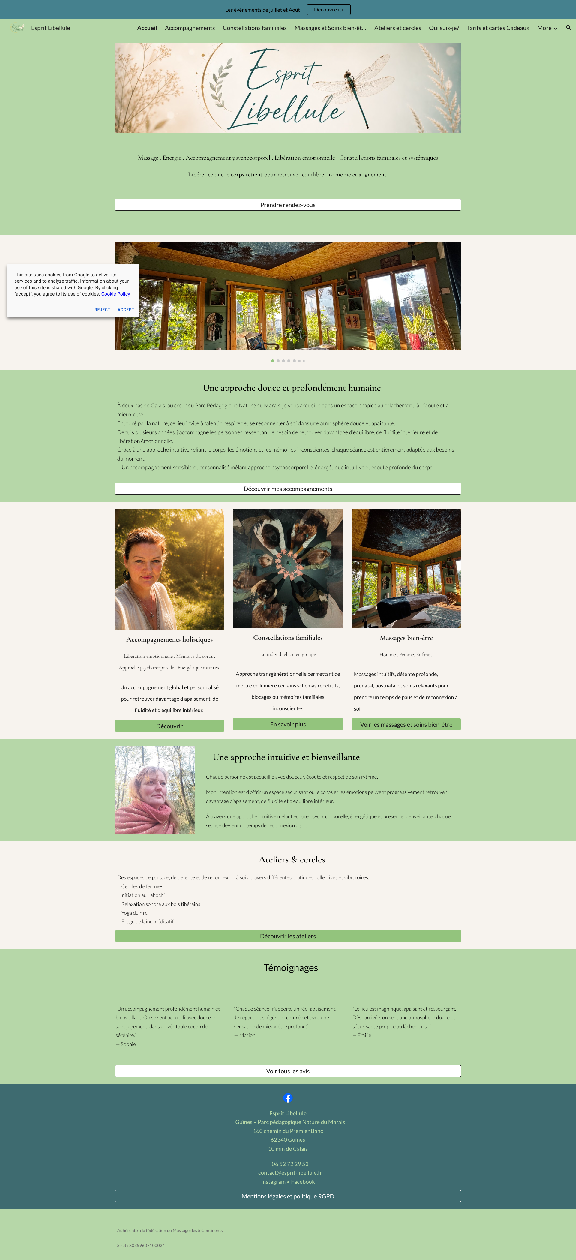 Aperçu du site