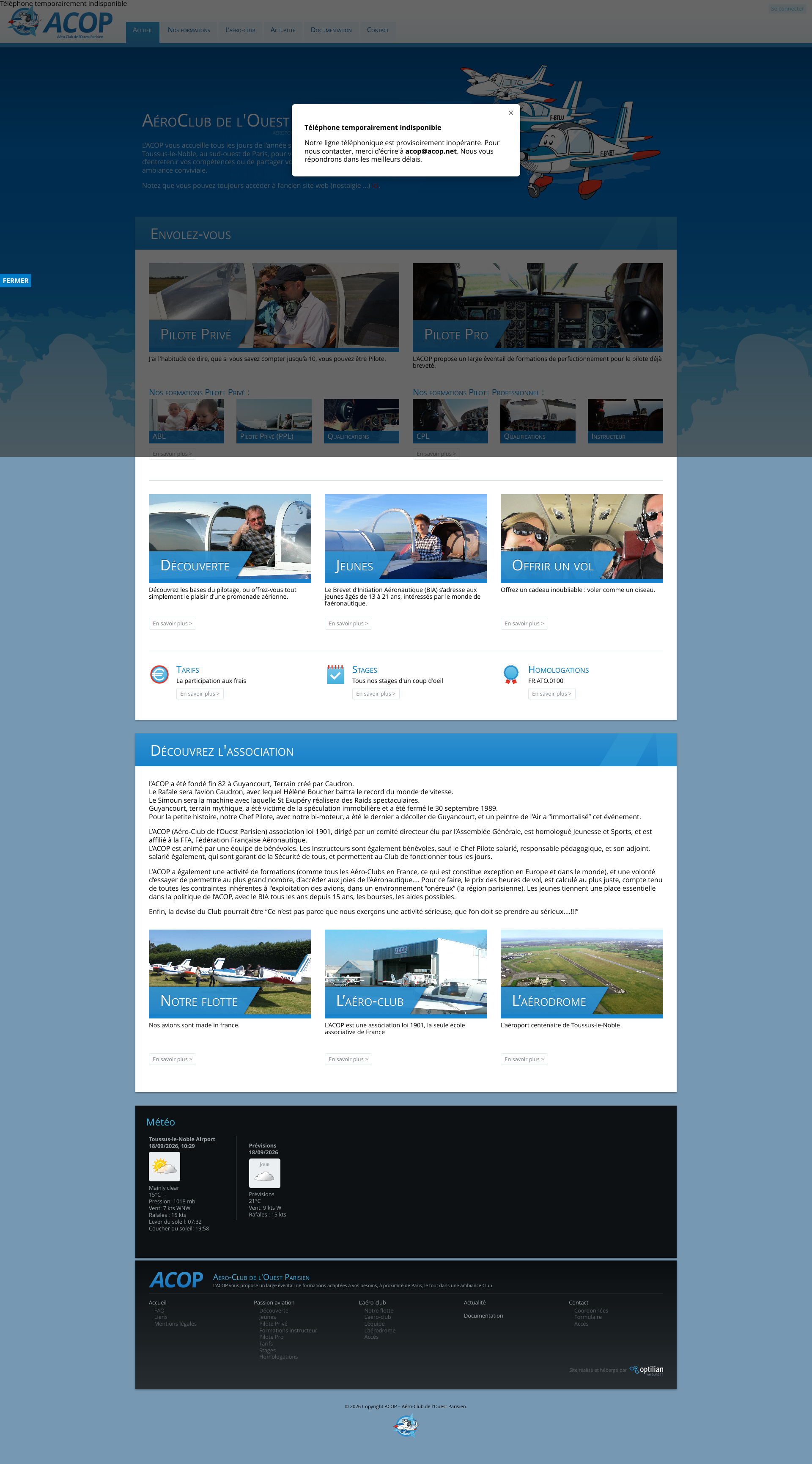 Aperçu du site