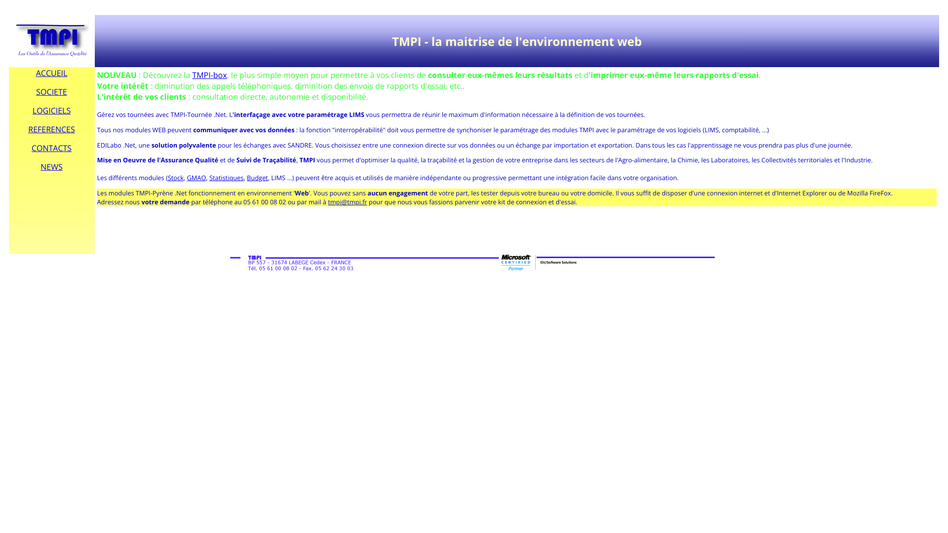 Aperçu du site