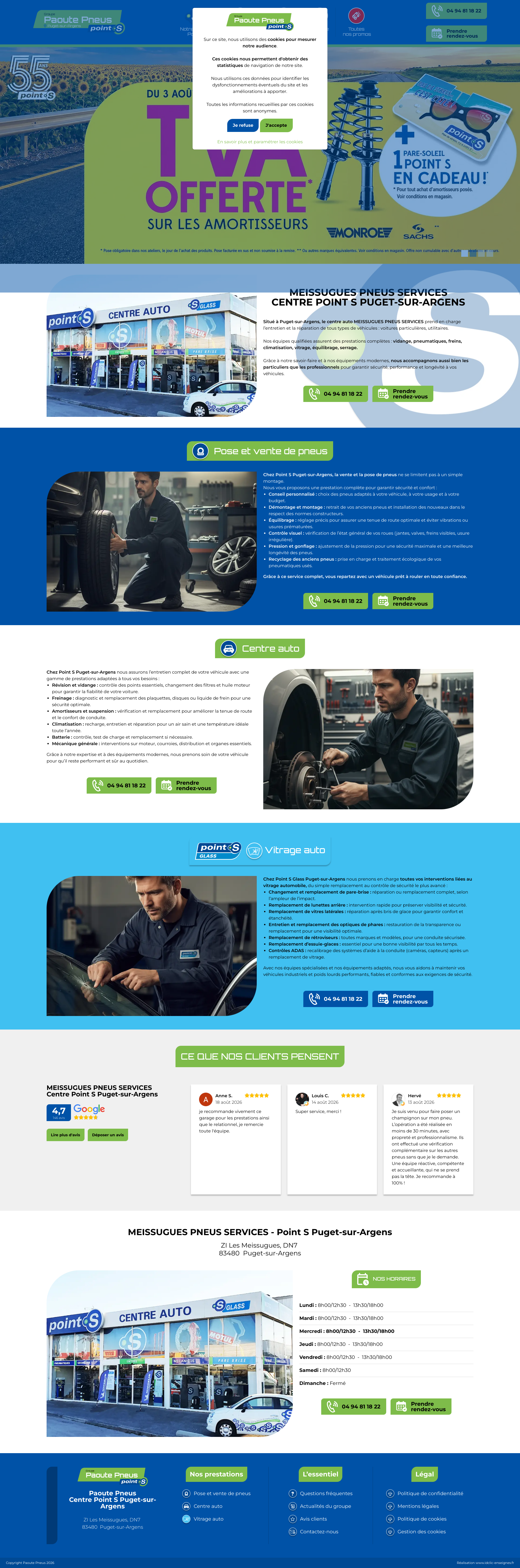 Aperçu du site