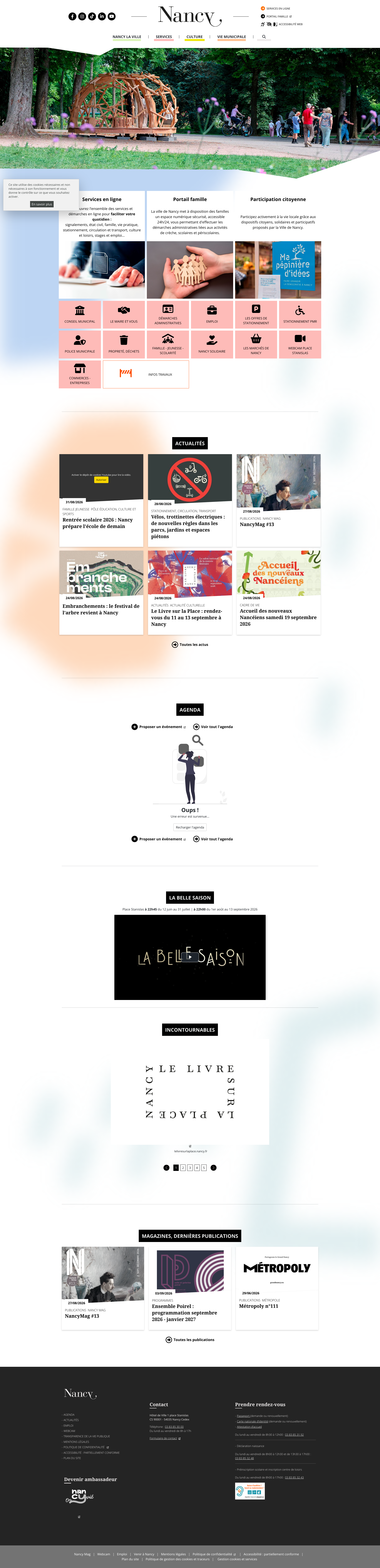 Aperçu du site