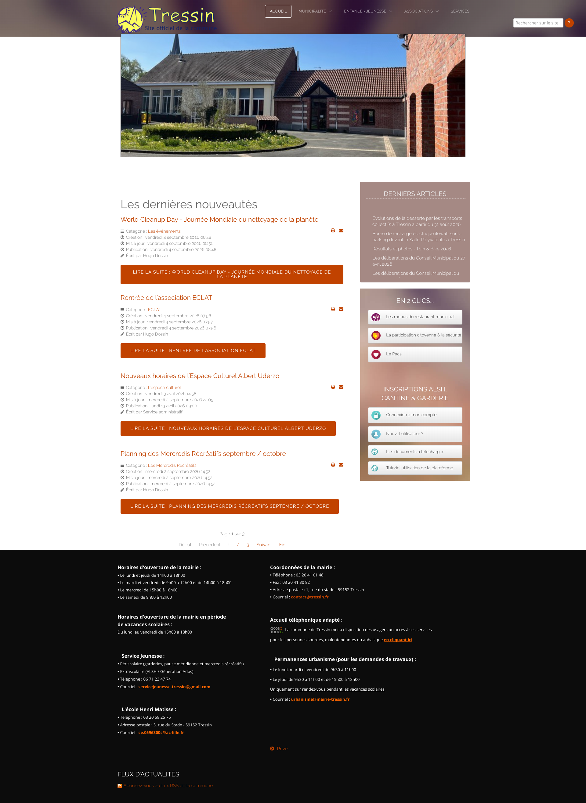 Aperçu du site