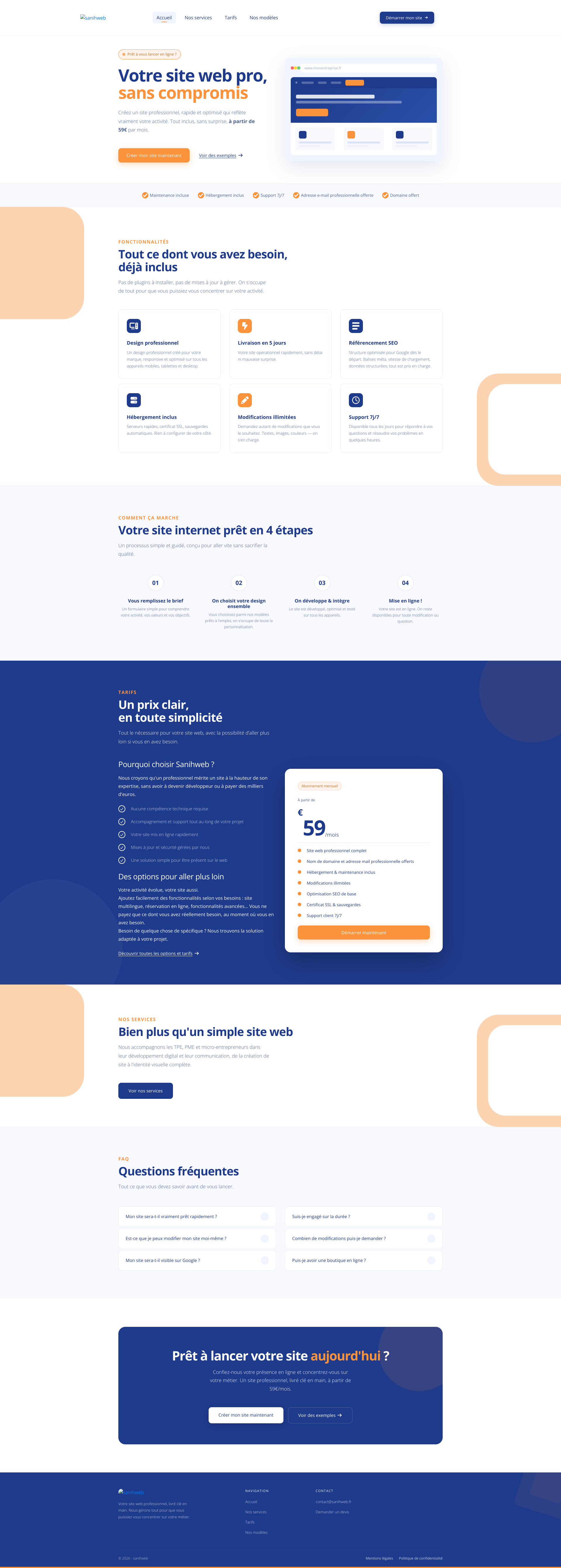 Aperçu du site