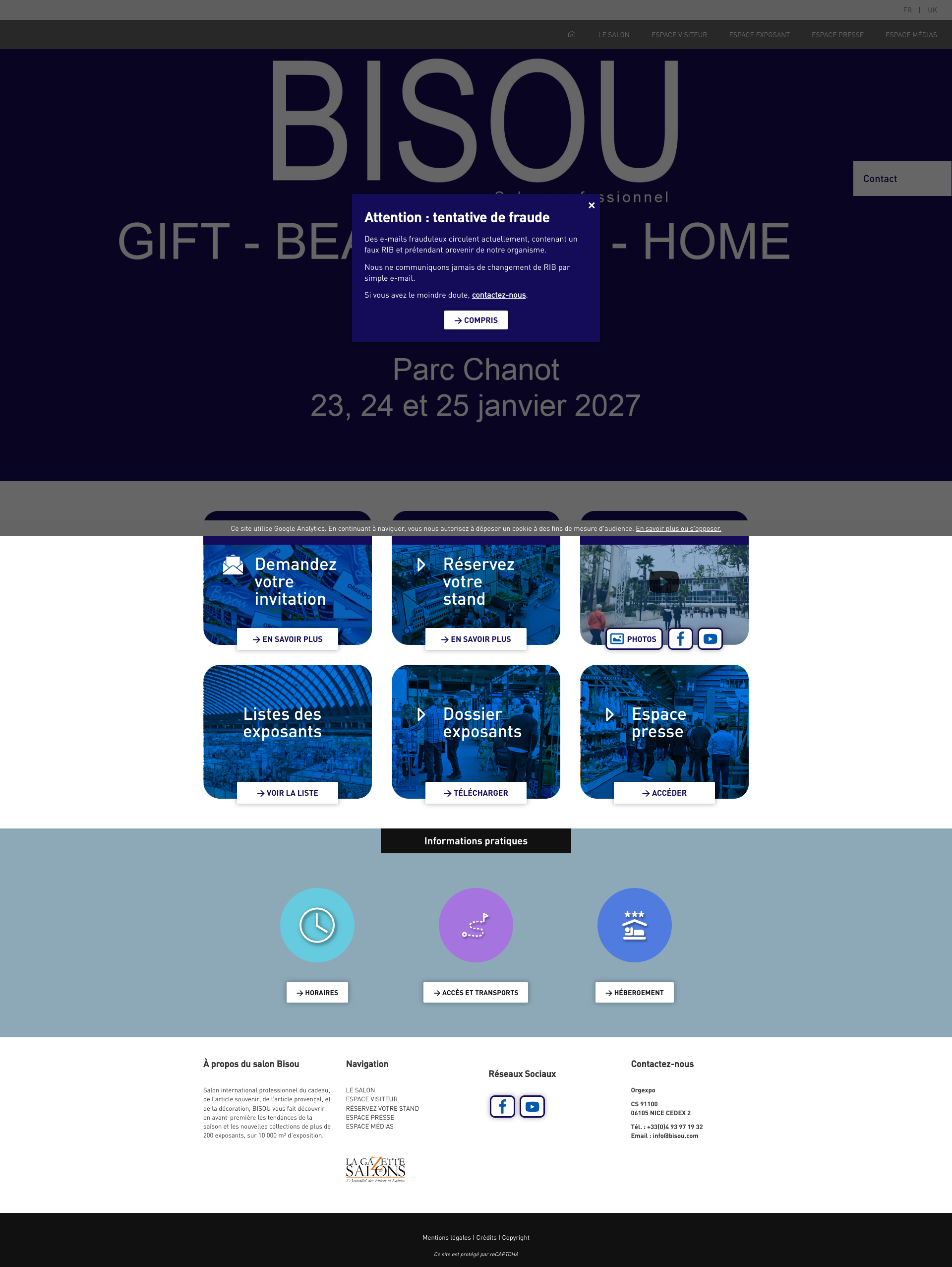 Aperçu du site