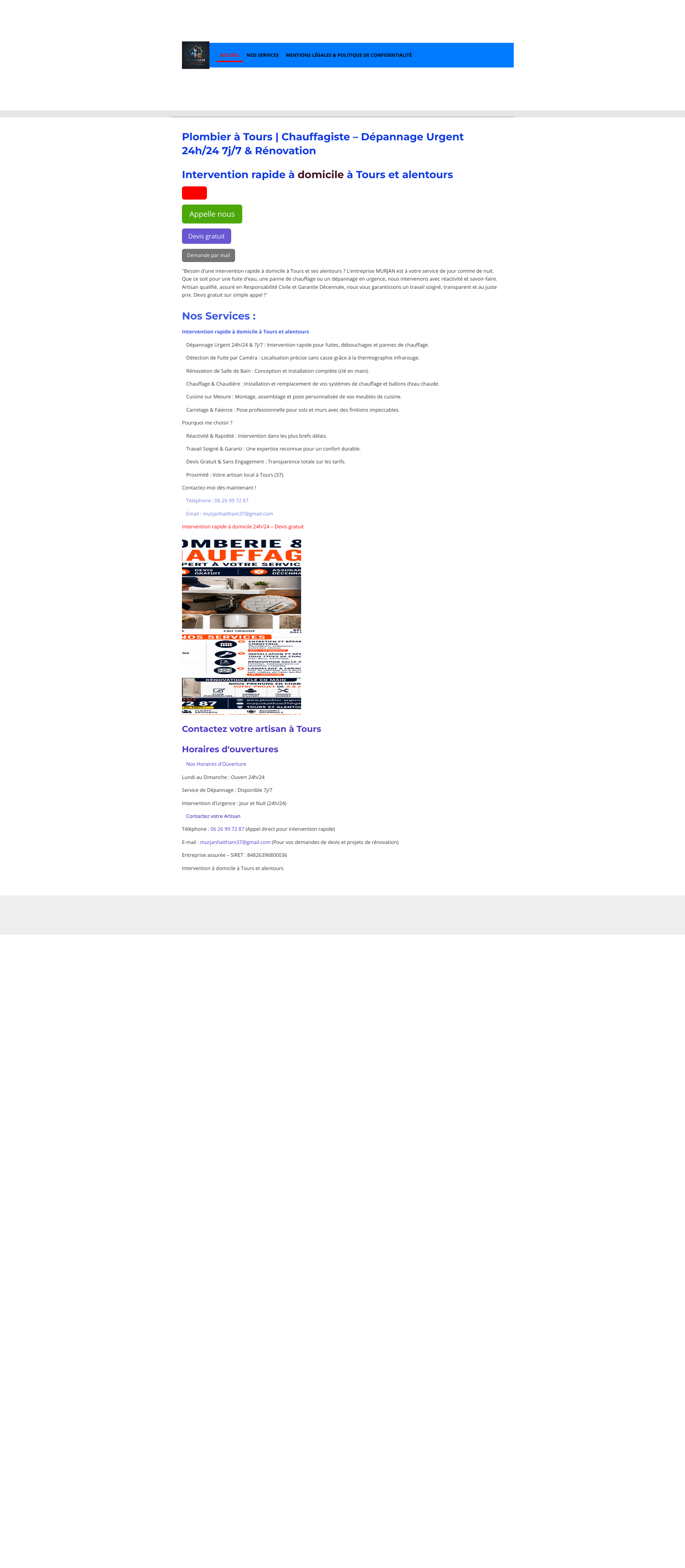 Aperçu du site