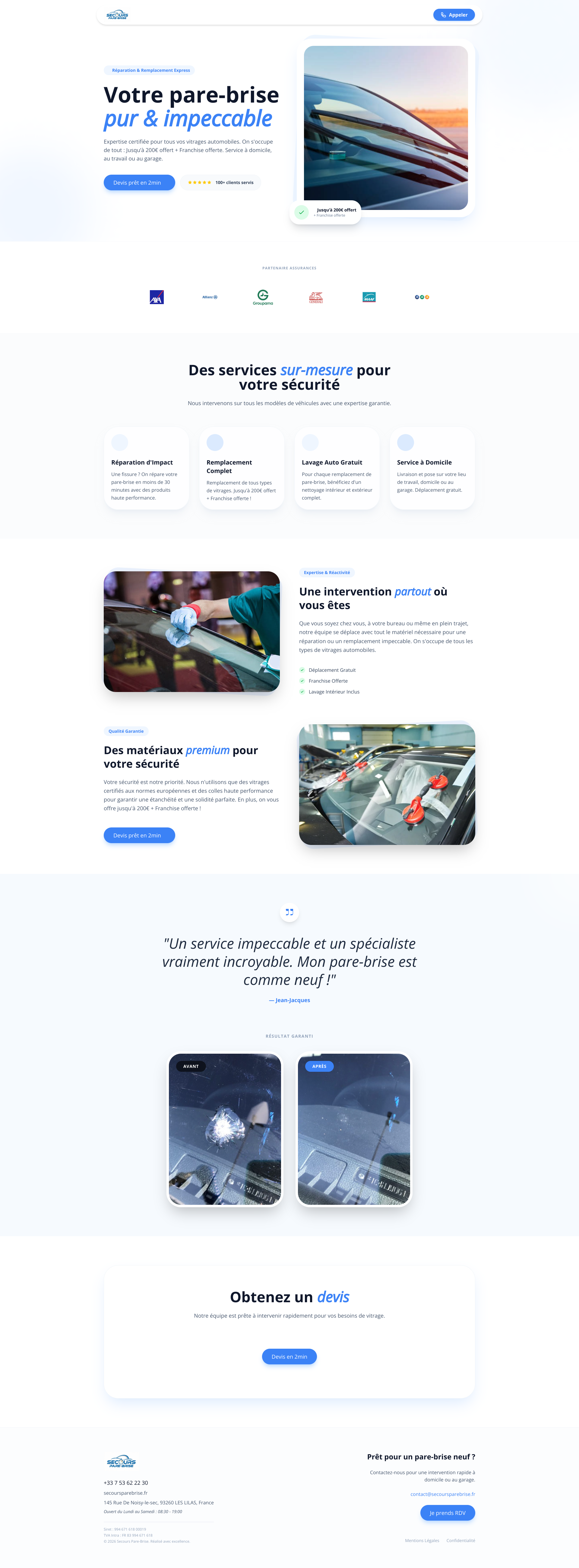Aperçu du site