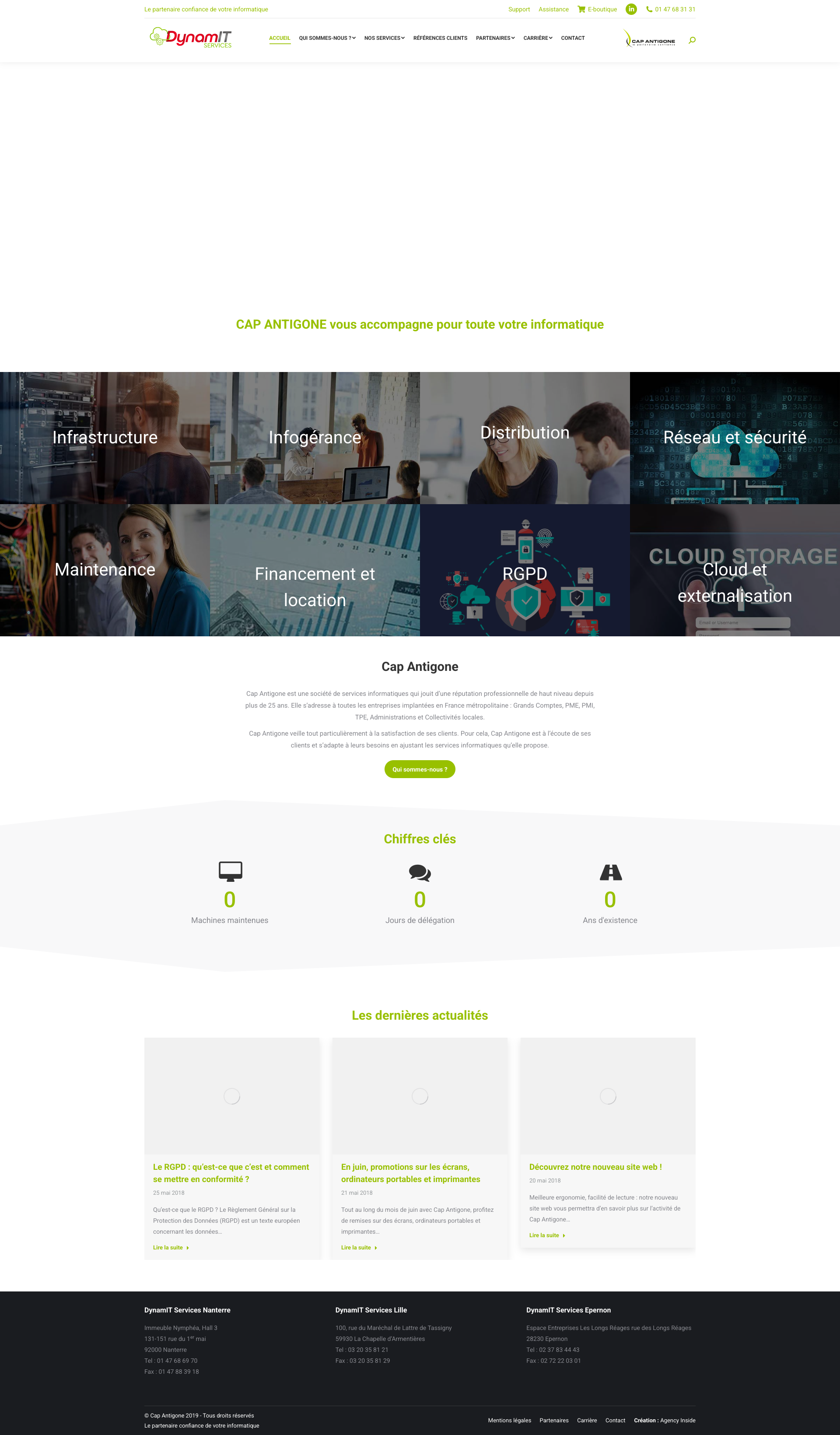 Aperçu du site