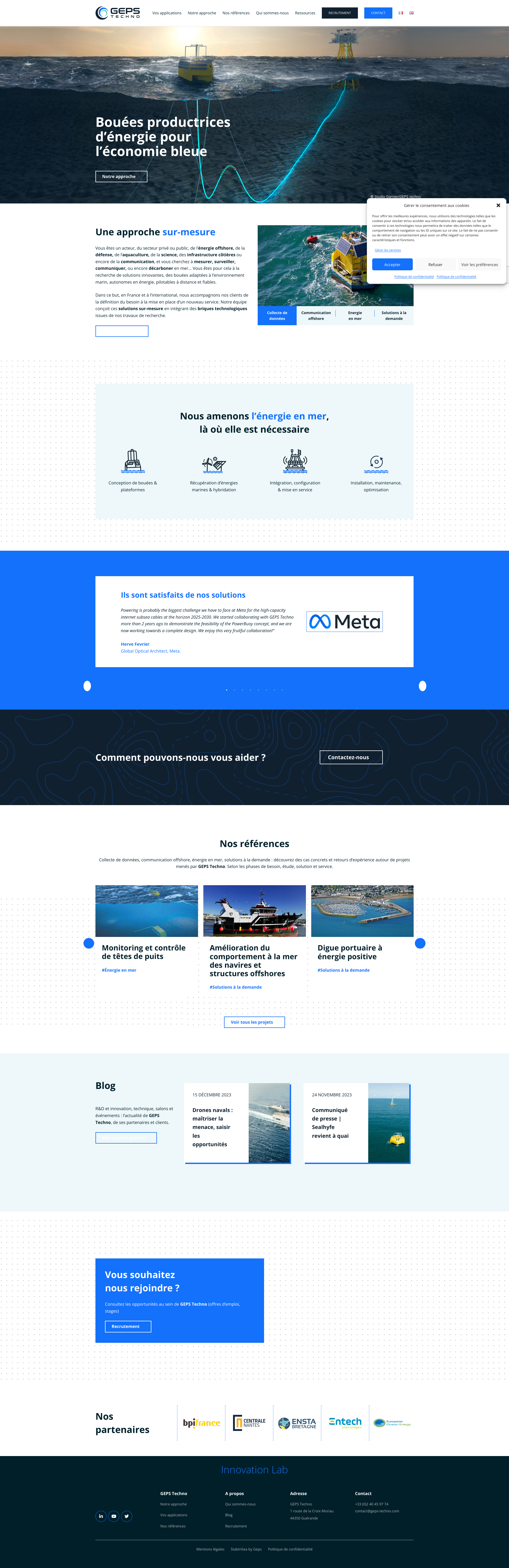 Aperçu du site